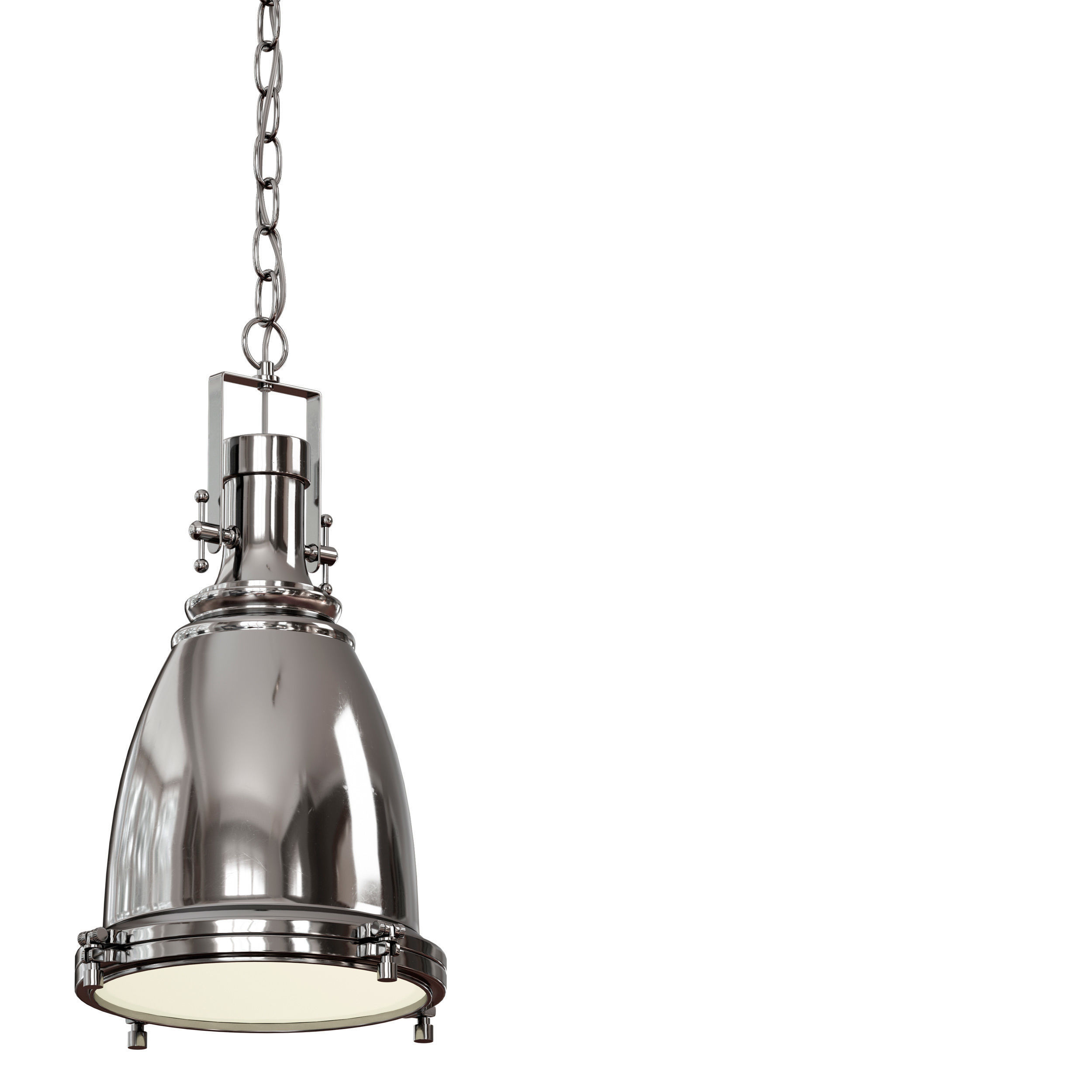 Chrome ceiling lamp Lussole Monsey GRLSP 9614 3D model_9