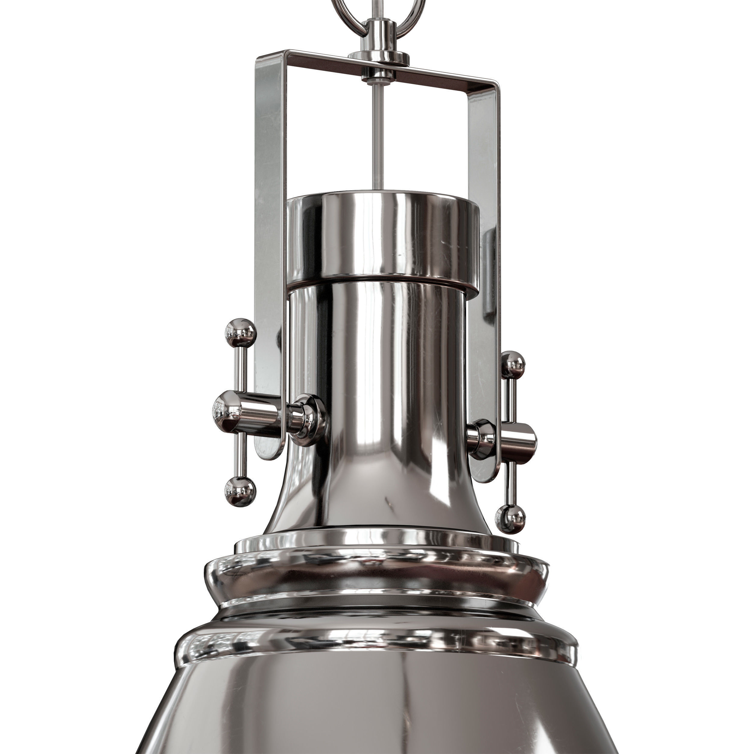 Chrome ceiling lamp Lussole Monsey GRLSP 9614 3D model_8