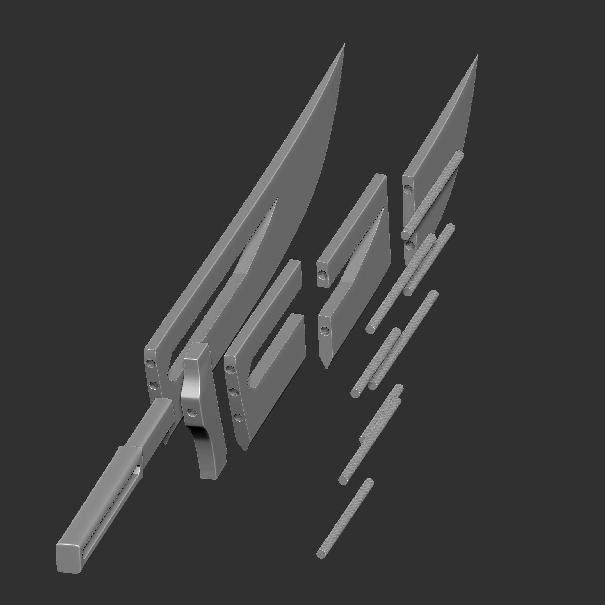 ICHIGO SWORD 11 collection of the true zanpakuto 3D print model_39