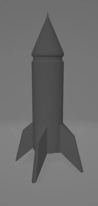 Rocket ship Free 3D model_0