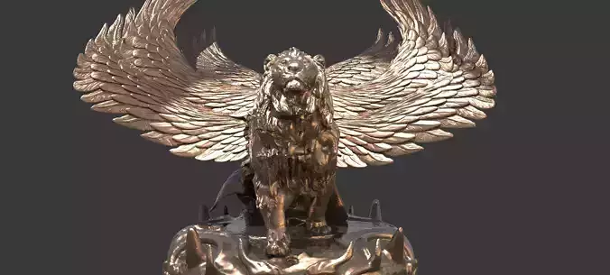 Great lion Aslan Grand Sculpture 3D model