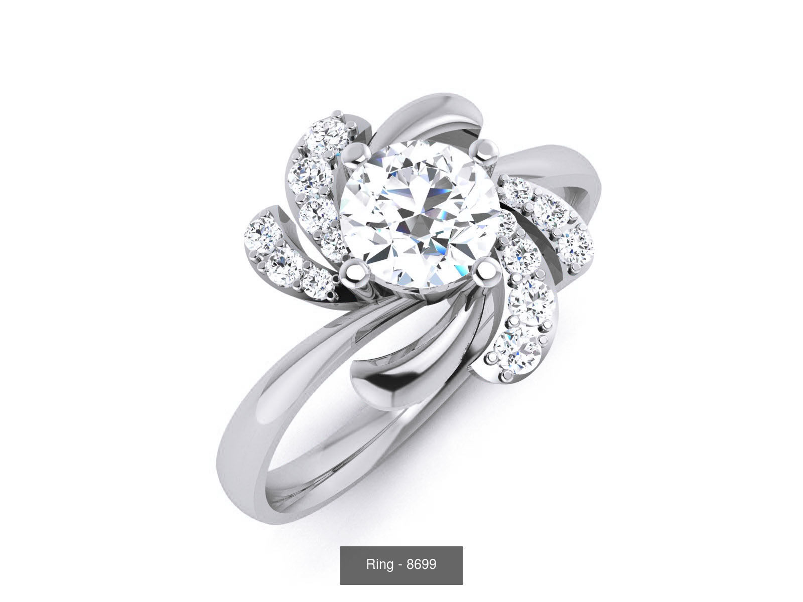 144 Solitaire Ring with 3dm render  details 3D Model Collection_95