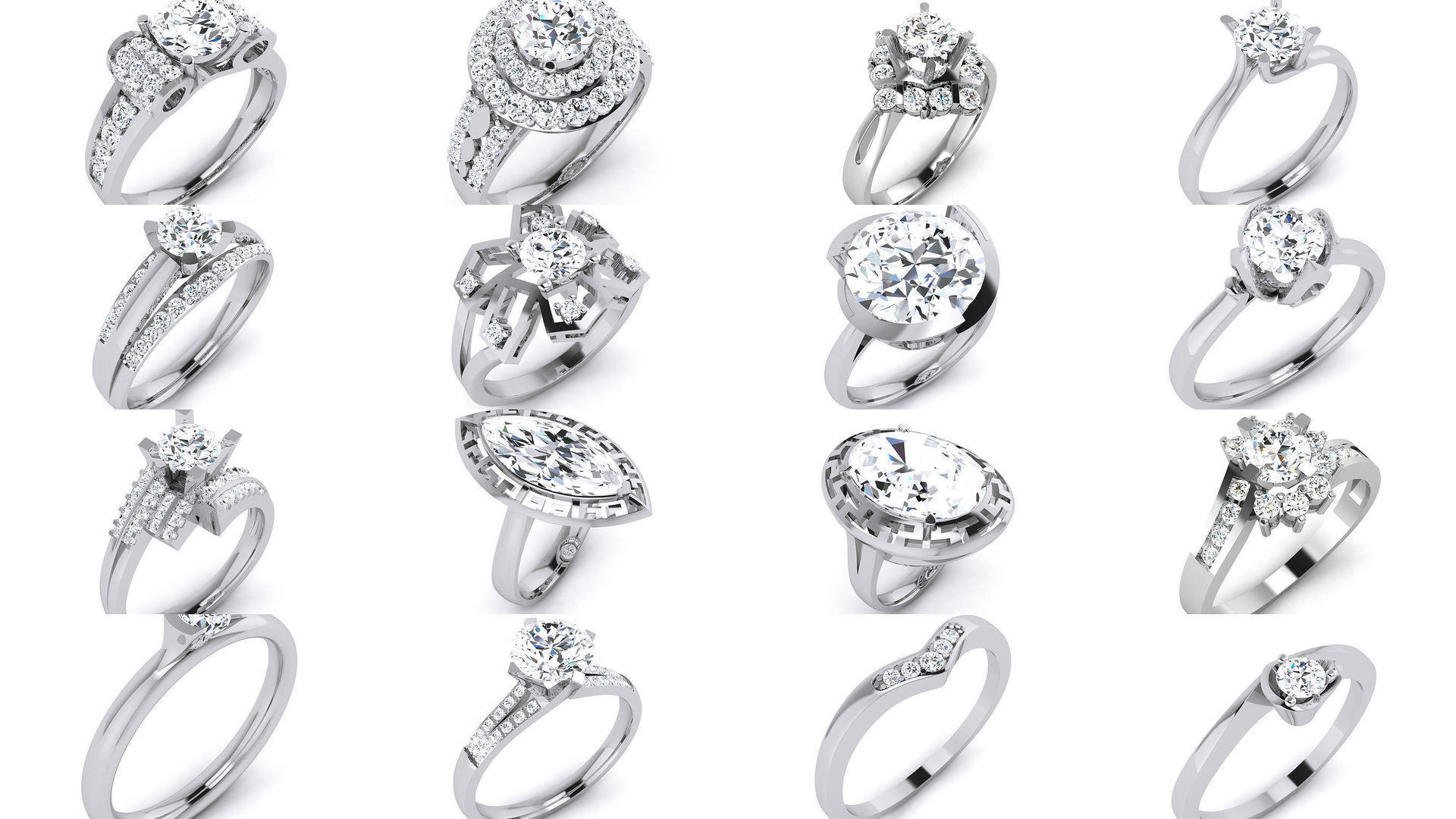 144 Solitaire Ring with 3dm render  details 3D Model Collection_3