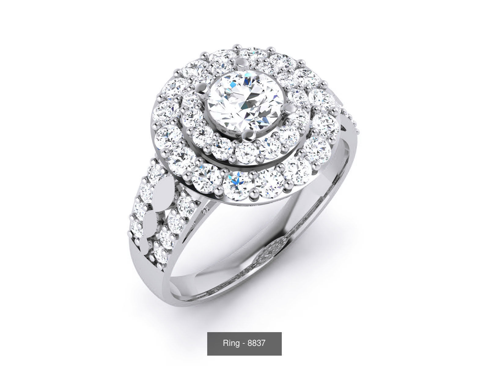 144 Solitaire Ring with 3dm render  details 3D Model Collection_46