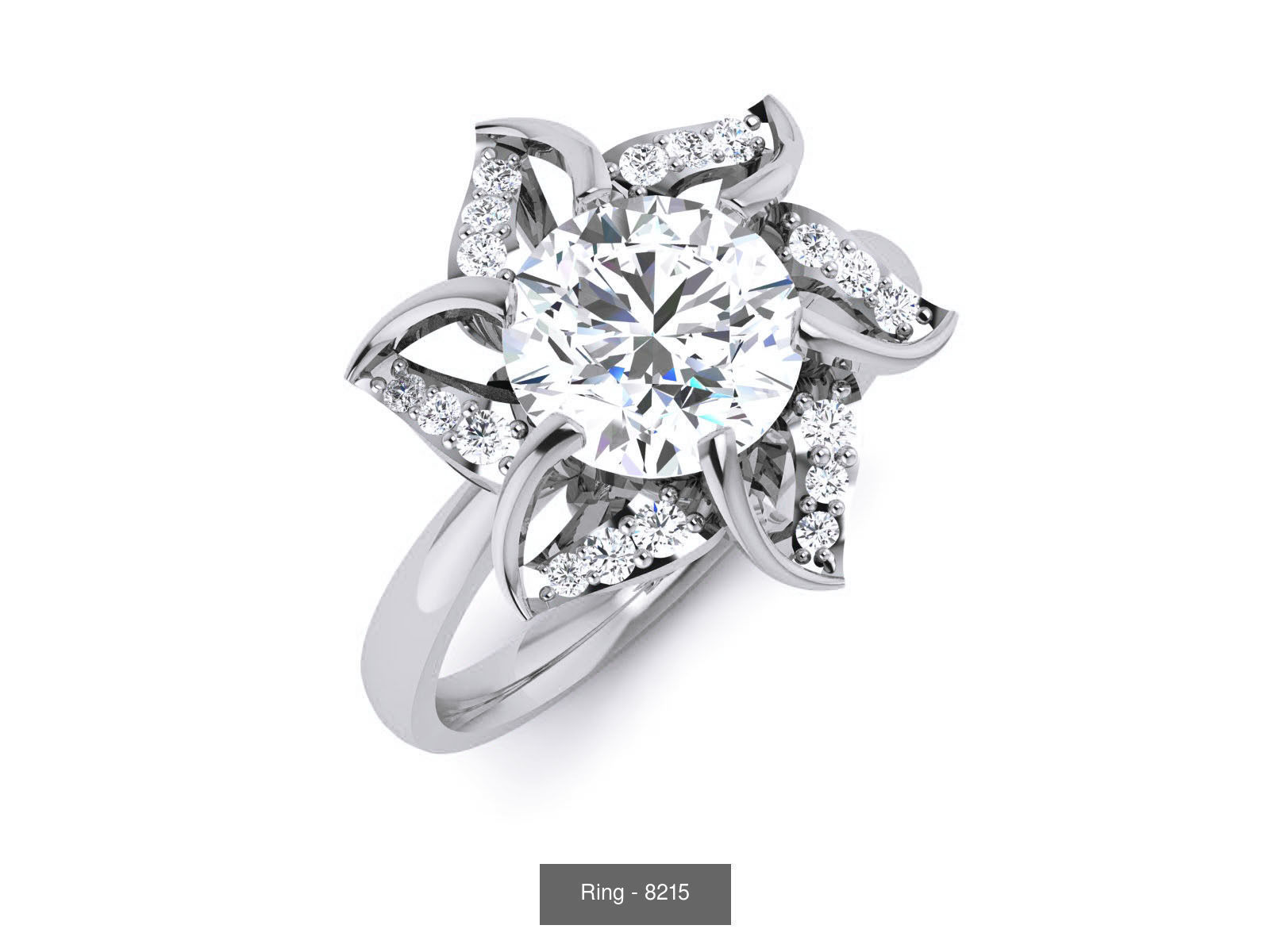 144 Solitaire Ring with 3dm render  details 3D Model Collection_68