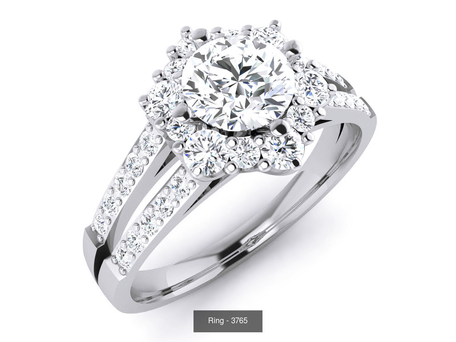 144 Solitaire Ring with 3dm render  details 3D Model Collection_134