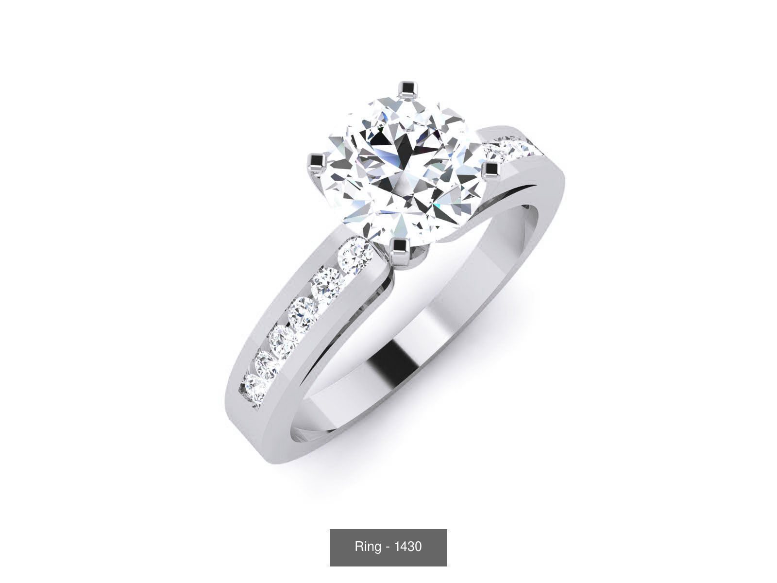 144 Solitaire Ring with 3dm render  details 3D Model Collection_152