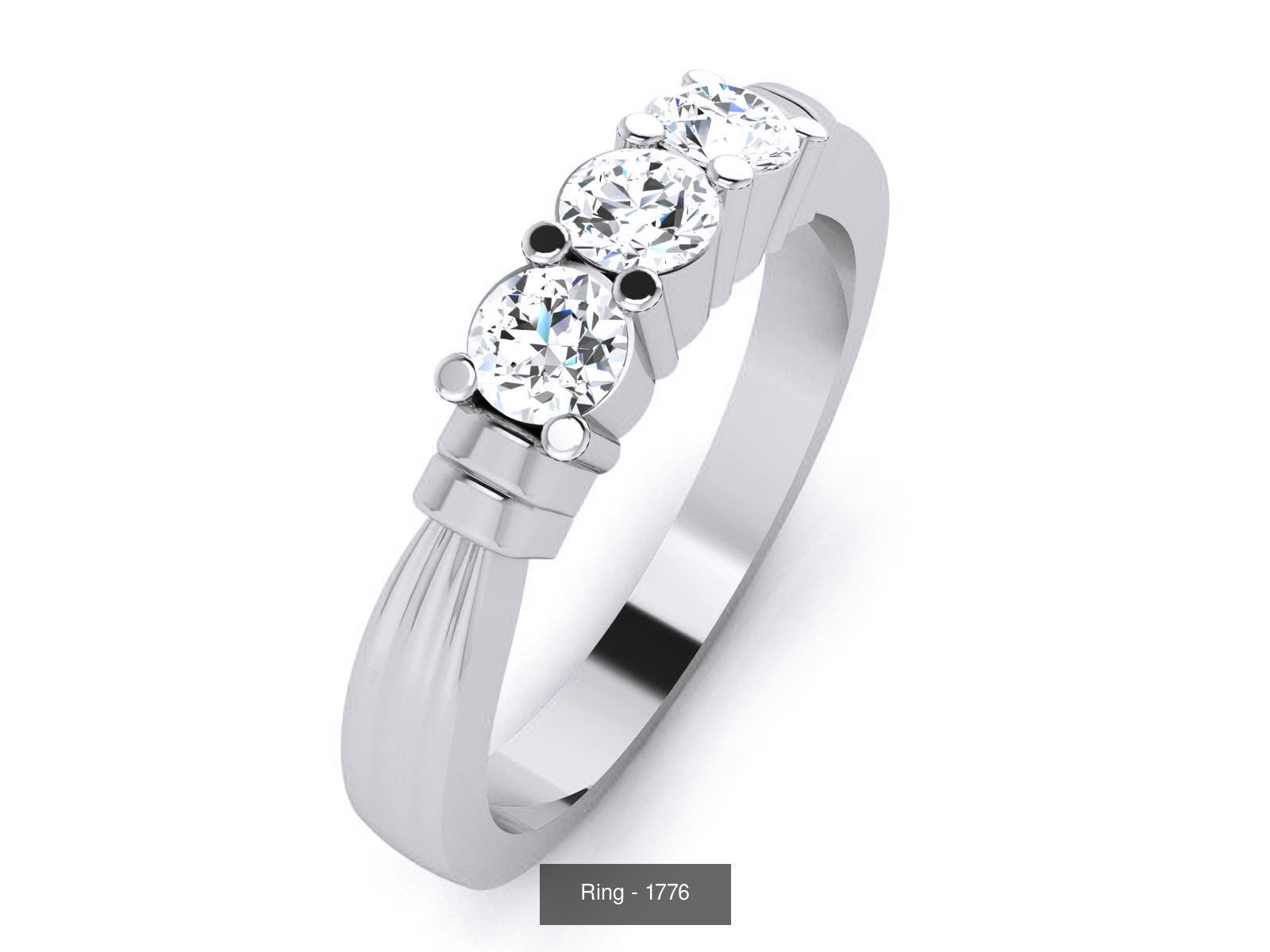 144 Solitaire Ring with 3dm render  details 3D Model Collection_32