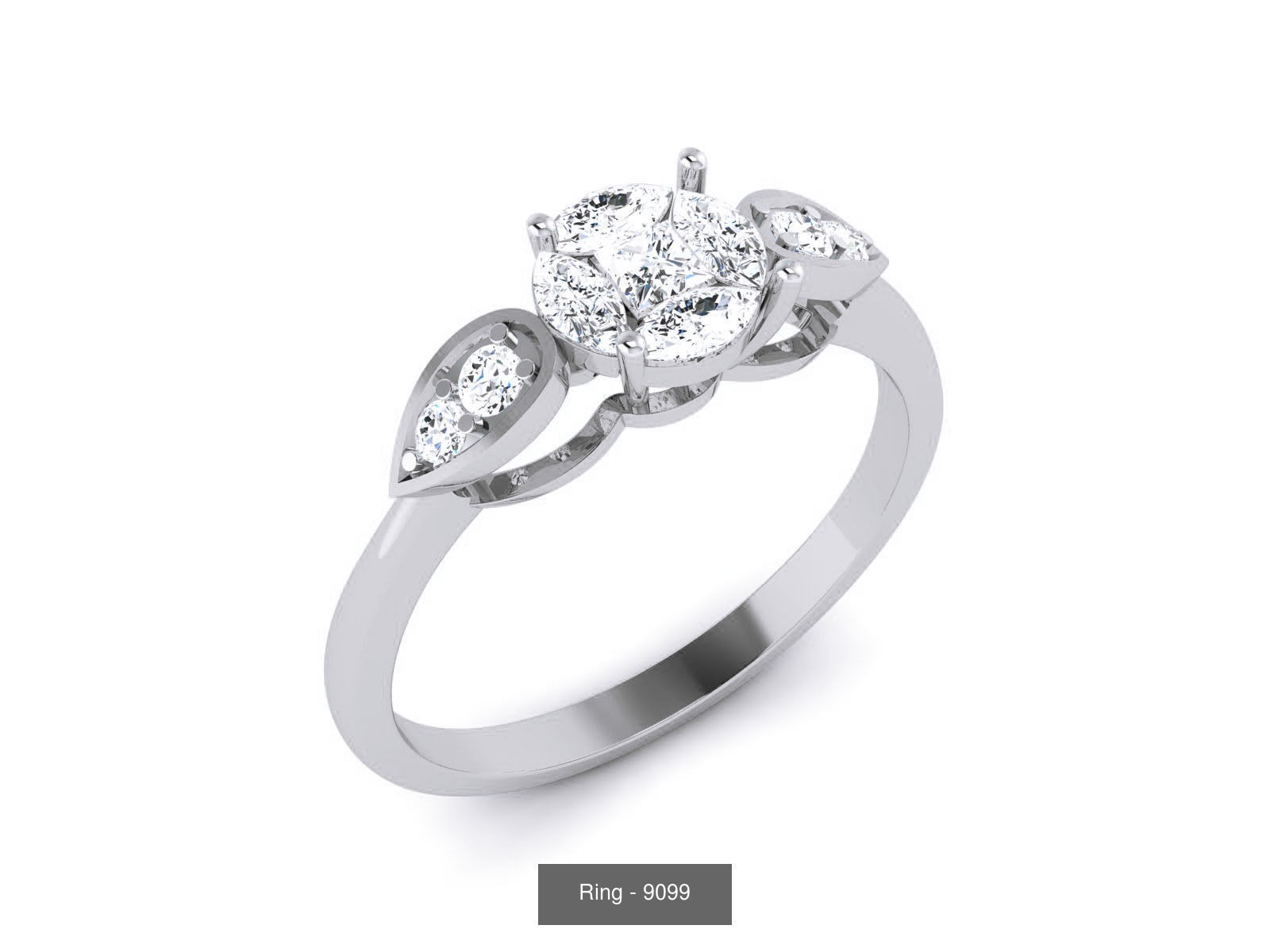 144 Solitaire Ring with 3dm render  details 3D Model Collection_41