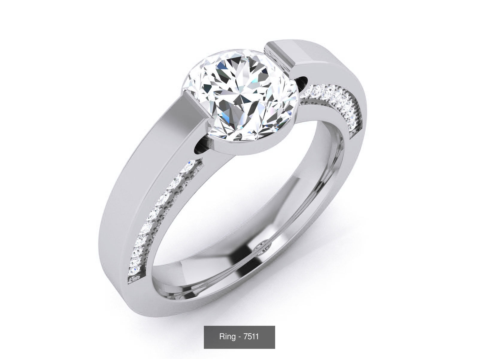 144 Solitaire Ring with 3dm render  details 3D Model Collection_27