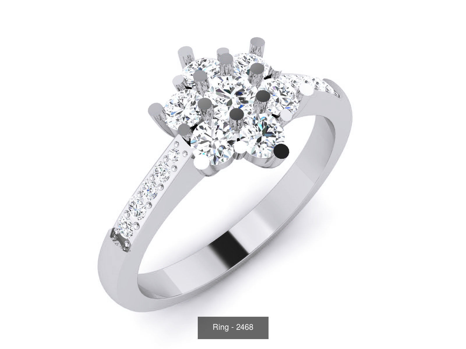 144 Solitaire Ring with 3dm render  details 3D Model Collection_148