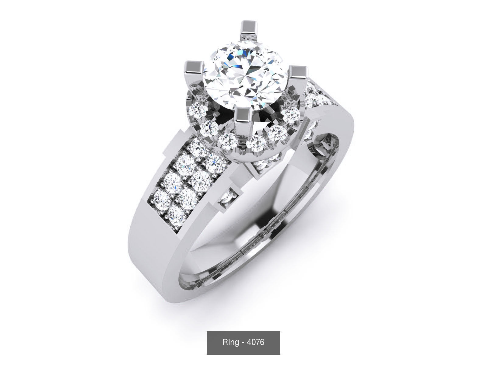 144 Solitaire Ring with 3dm render  details 3D Model Collection_122