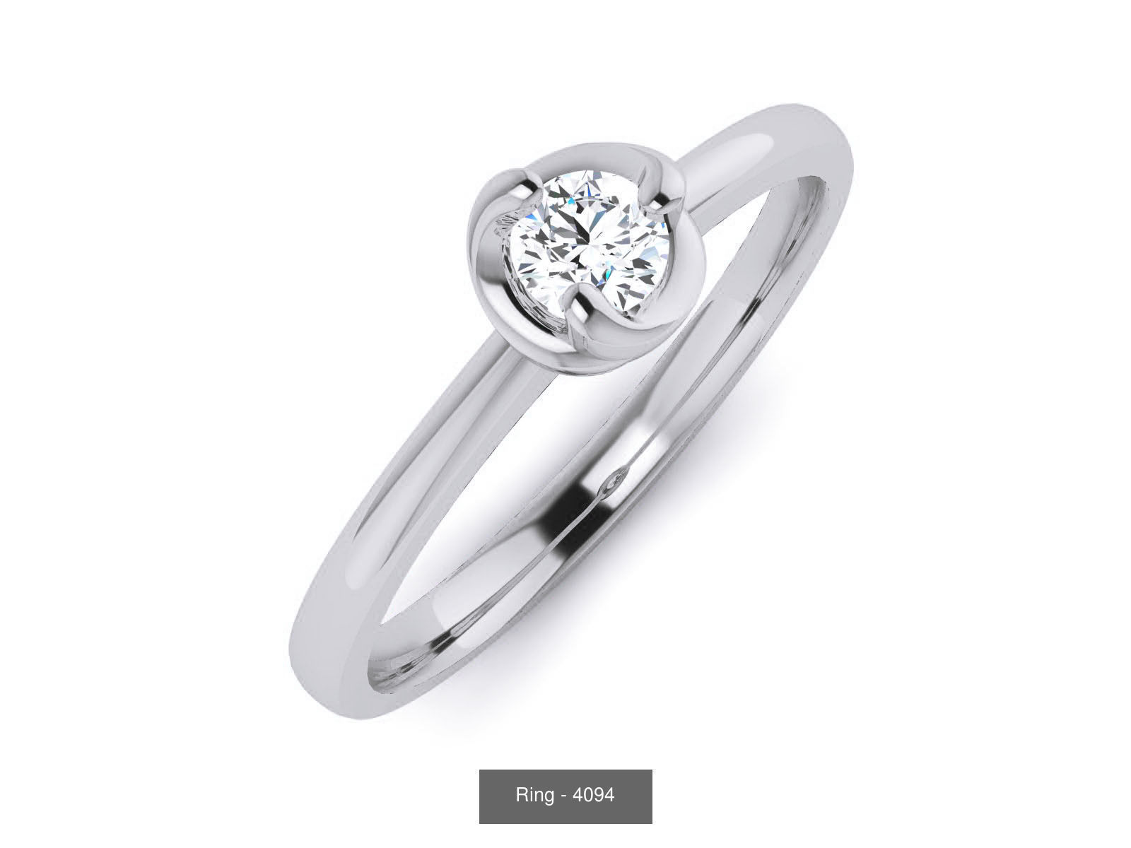 144 Solitaire Ring with 3dm render  details 3D Model Collection_119