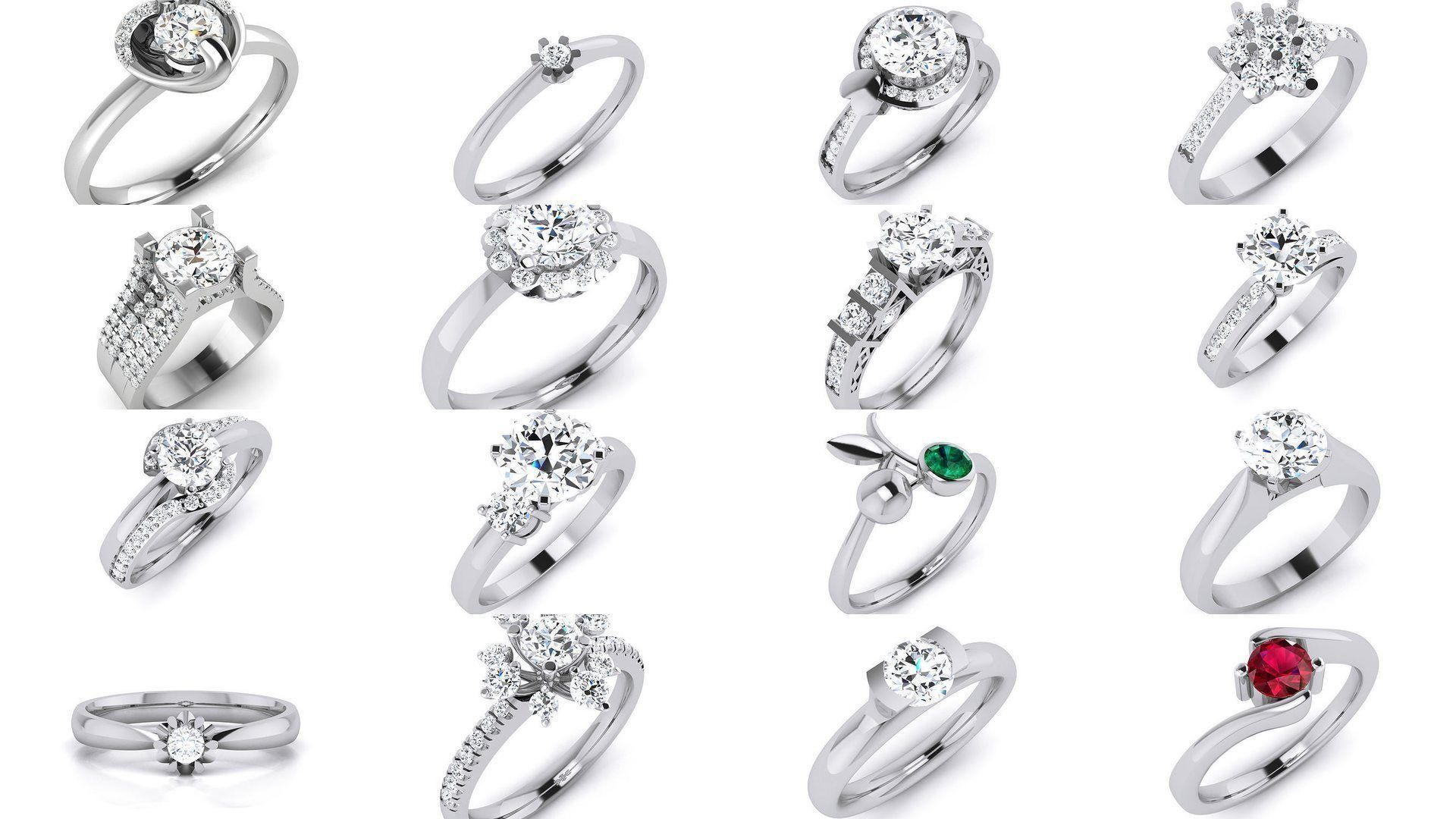 144 Solitaire Ring with 3dm render  details 3D Model Collection_15