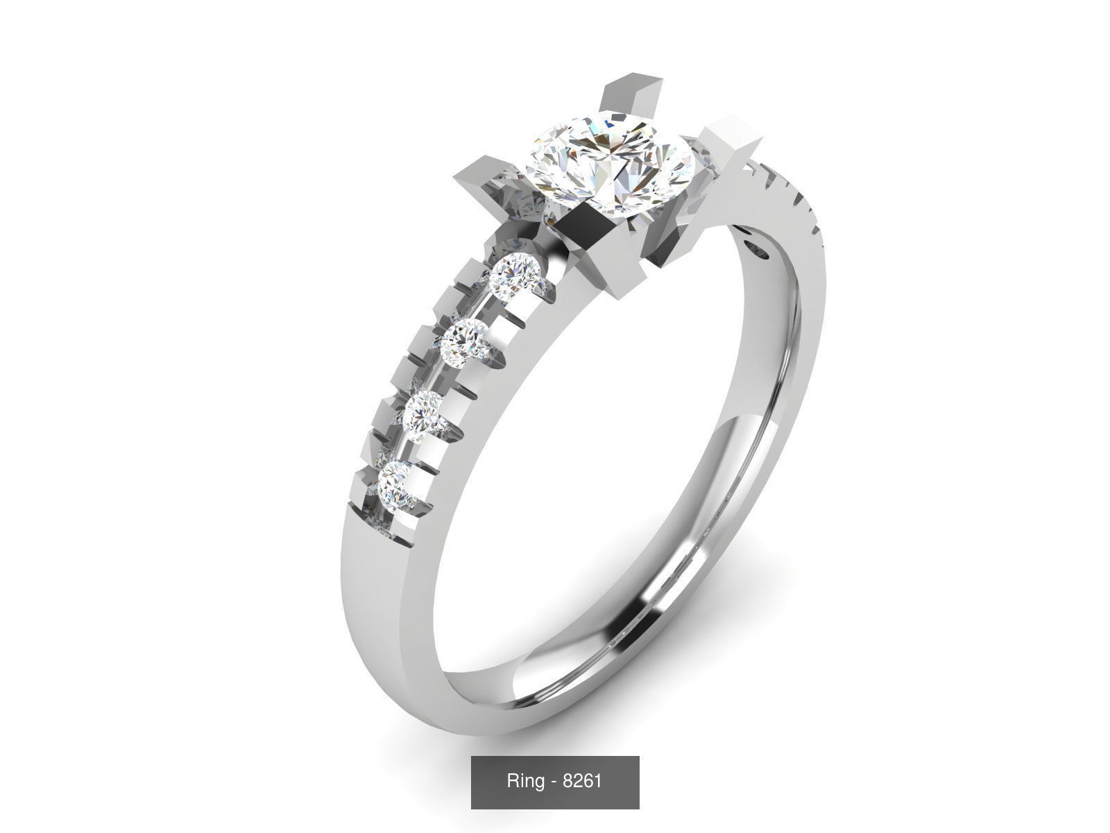 144 Solitaire Ring with 3dm render  details 3D Model Collection_25