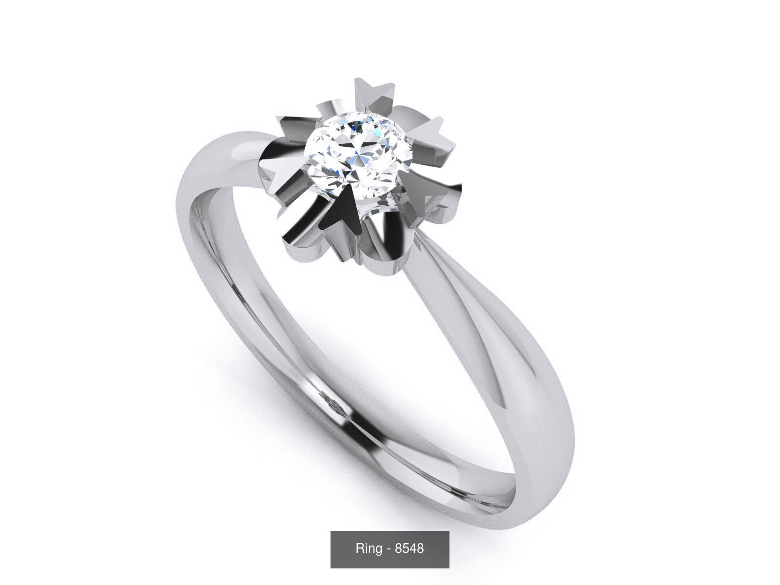 144 Solitaire Ring with 3dm render  details 3D Model Collection_24