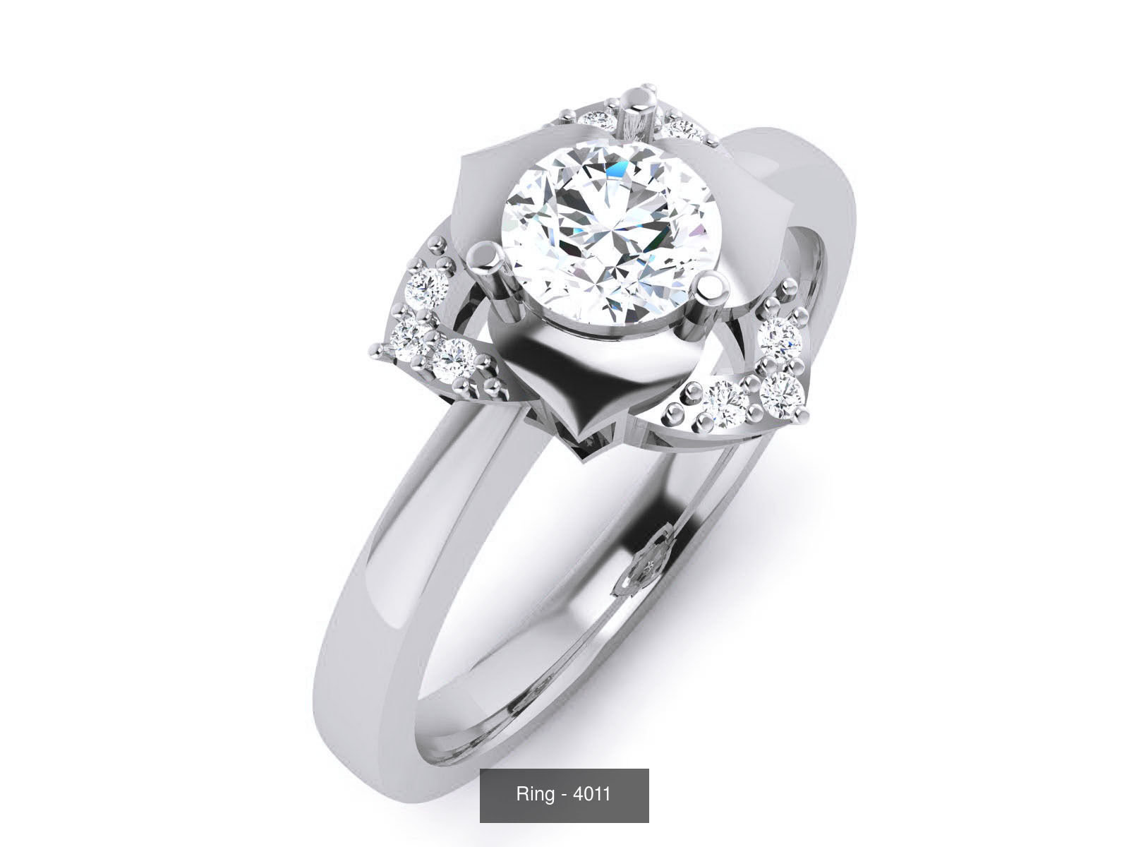 144 Solitaire Ring with 3dm render  details 3D Model Collection_129