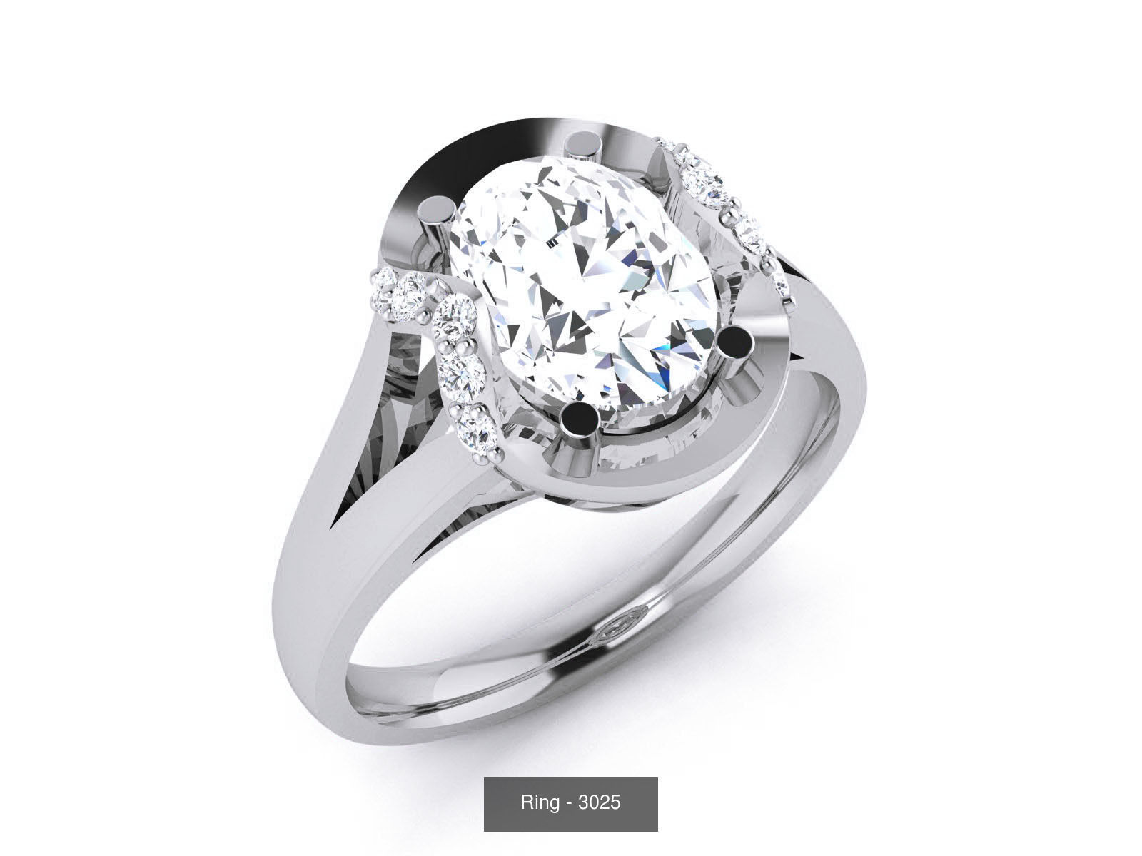 144 Solitaire Ring with 3dm render  details 3D Model Collection_29