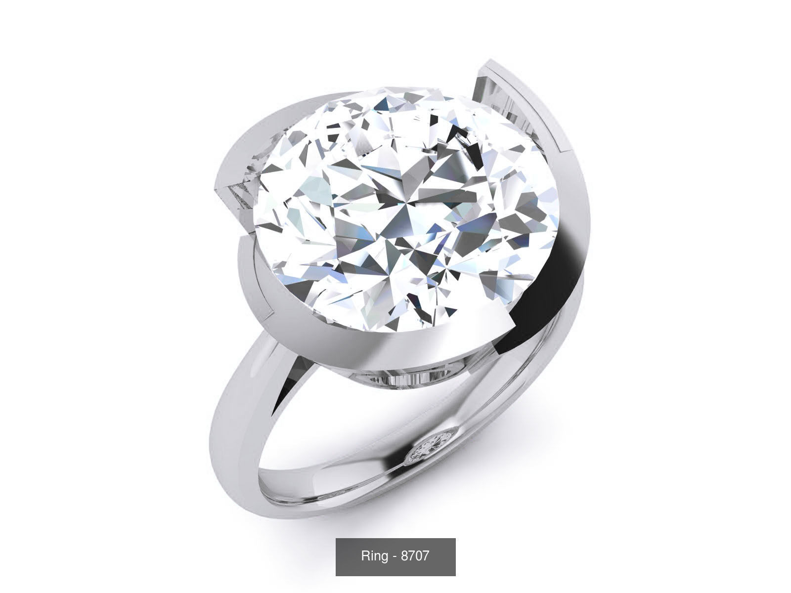 144 Solitaire Ring with 3dm render  details 3D Model Collection_55