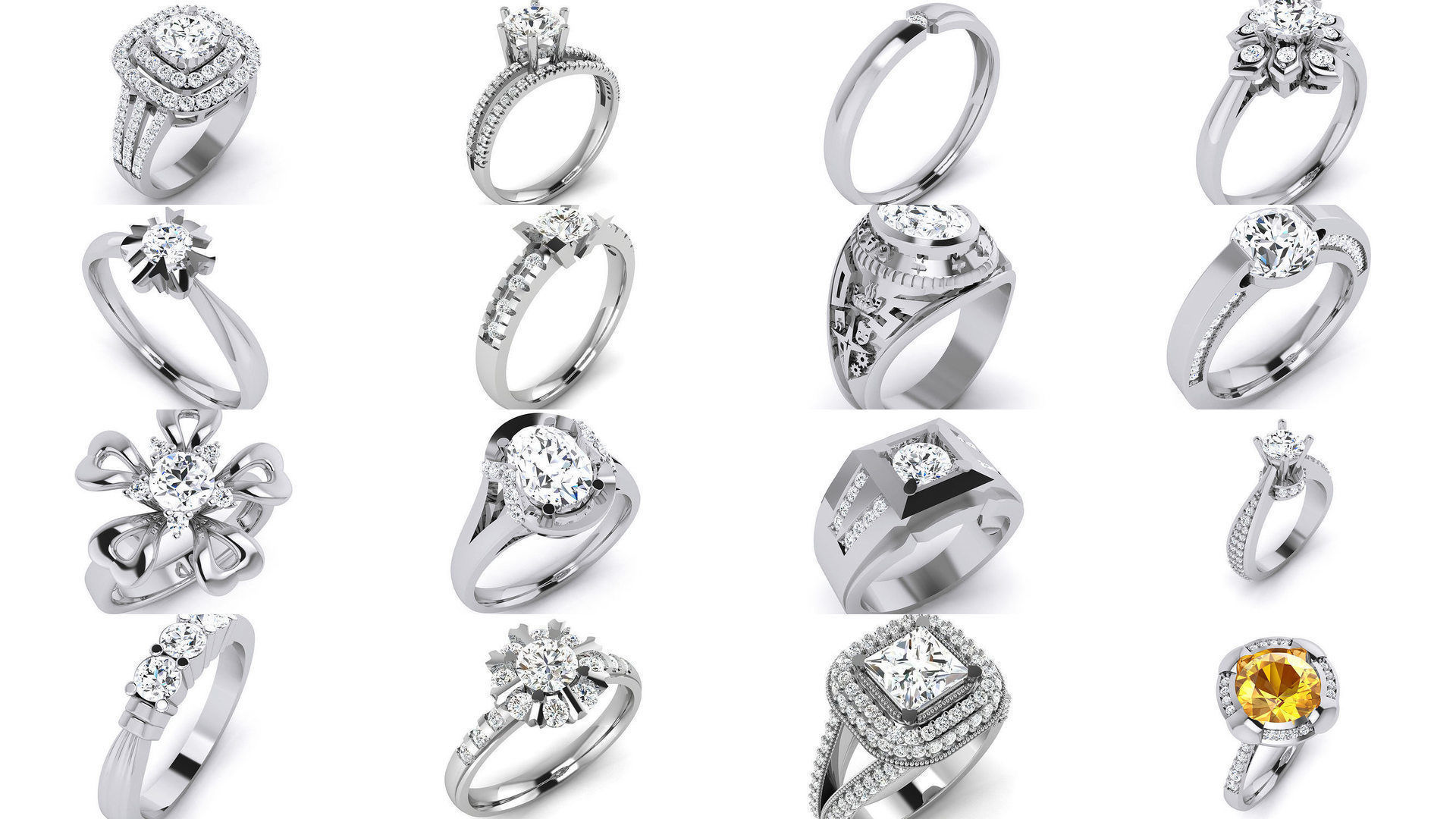 144 Solitaire Ring with 3dm render  details 3D Model Collection_9