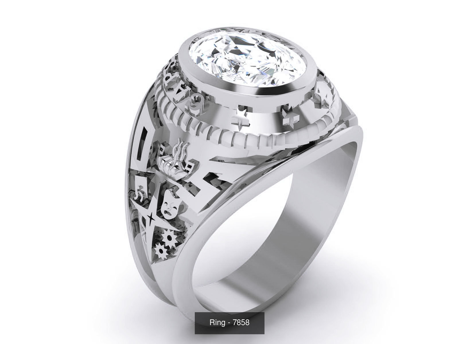 144 Solitaire Ring with 3dm render  details 3D Model Collection_103