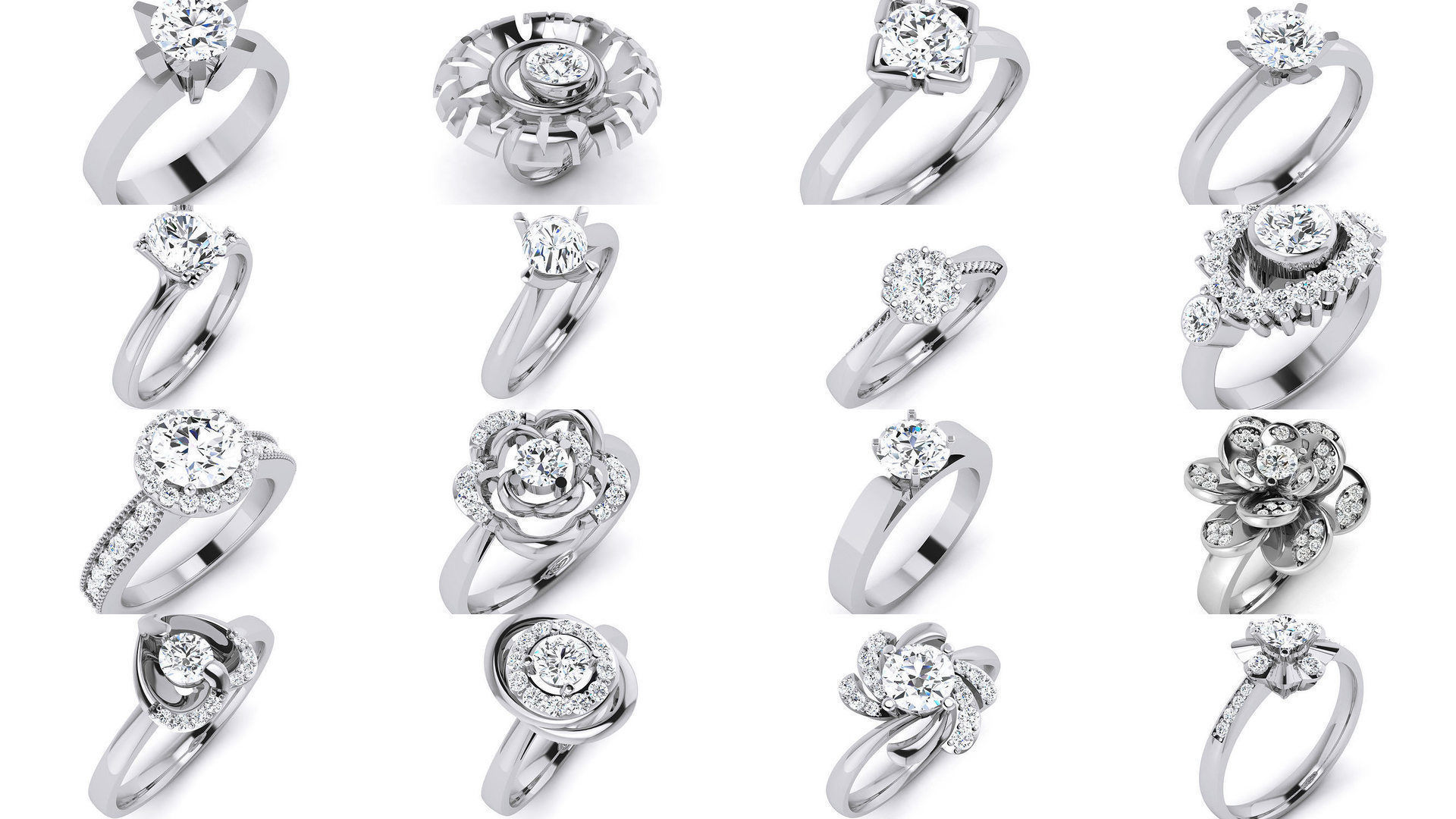 144 Solitaire Ring with 3dm render  details 3D Model Collection_7