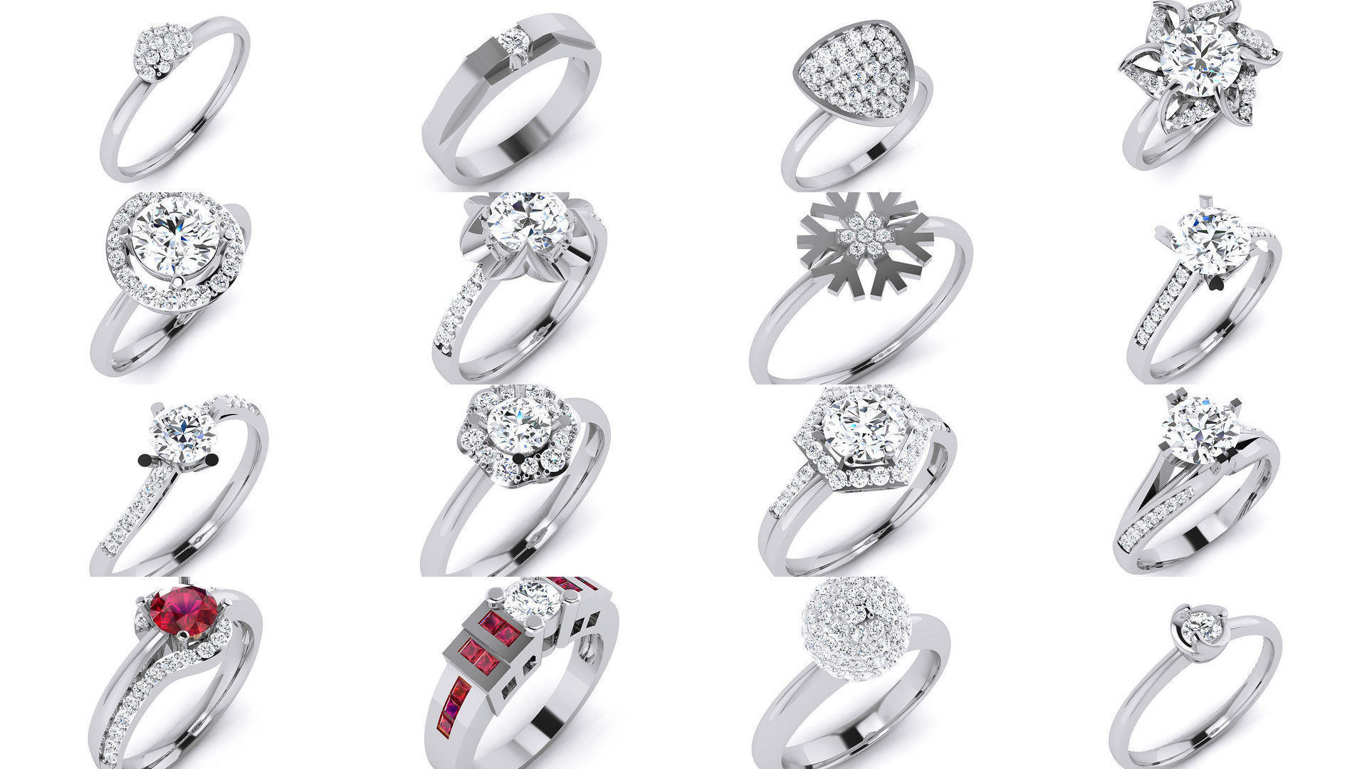 144 Solitaire Ring with 3dm render  details 3D Model Collection_5