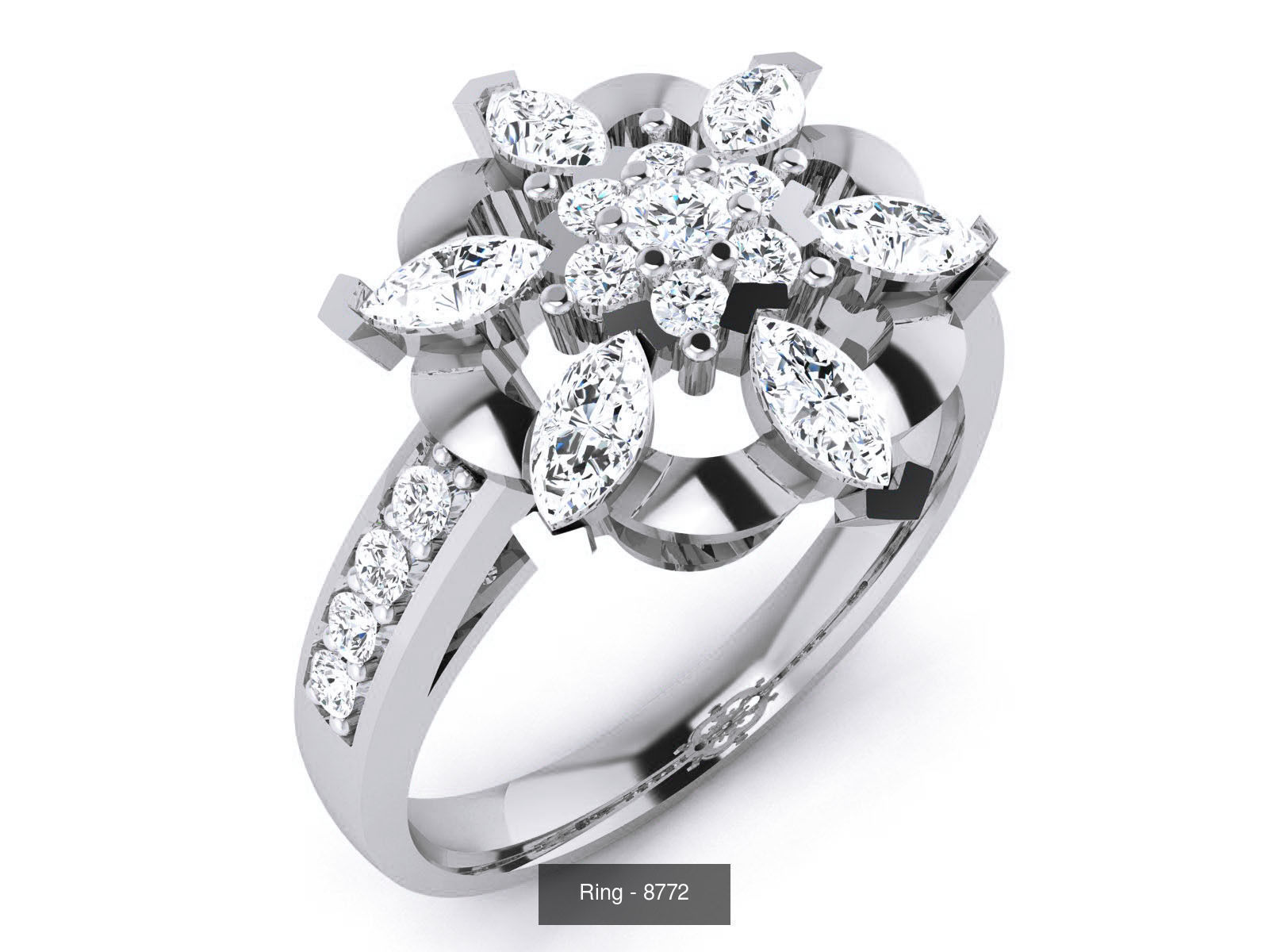 144 Solitaire Ring with 3dm render  details 3D Model Collection_48