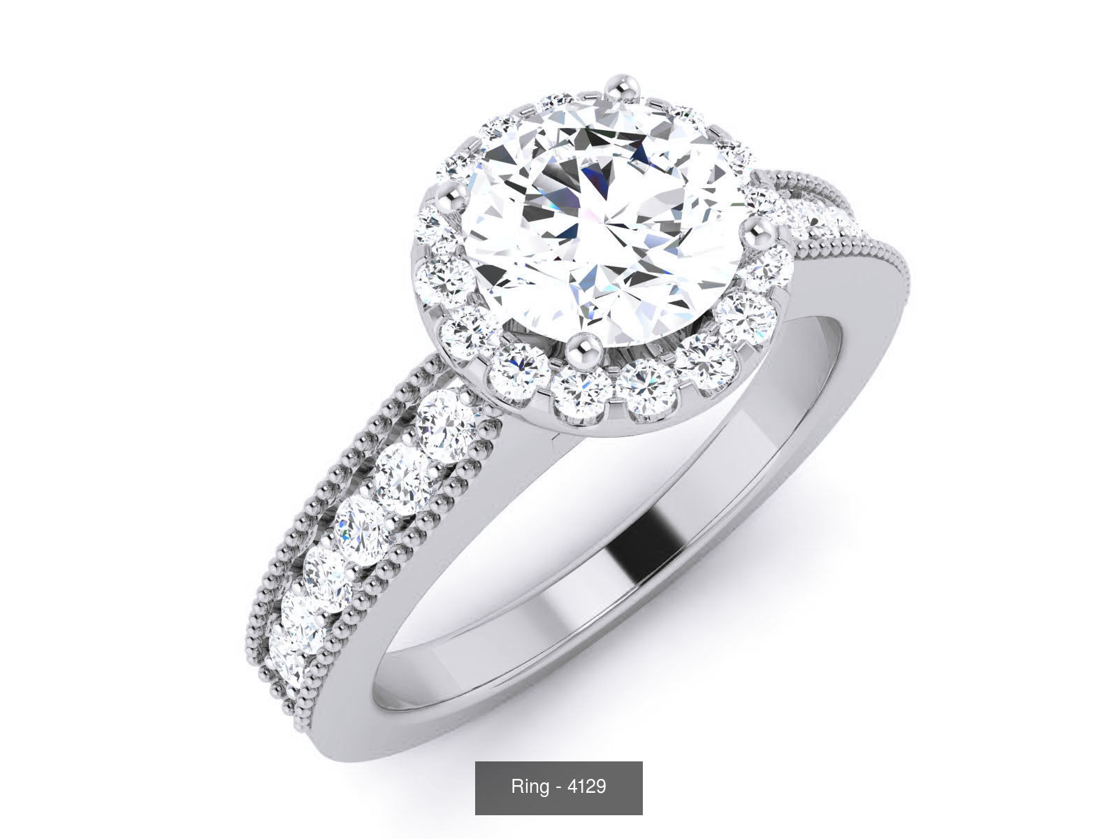 144 Solitaire Ring with 3dm render  details 3D Model Collection_89