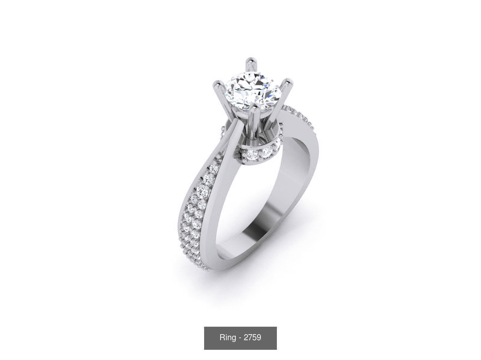 144 Solitaire Ring with 3dm render  details 3D Model Collection_31
