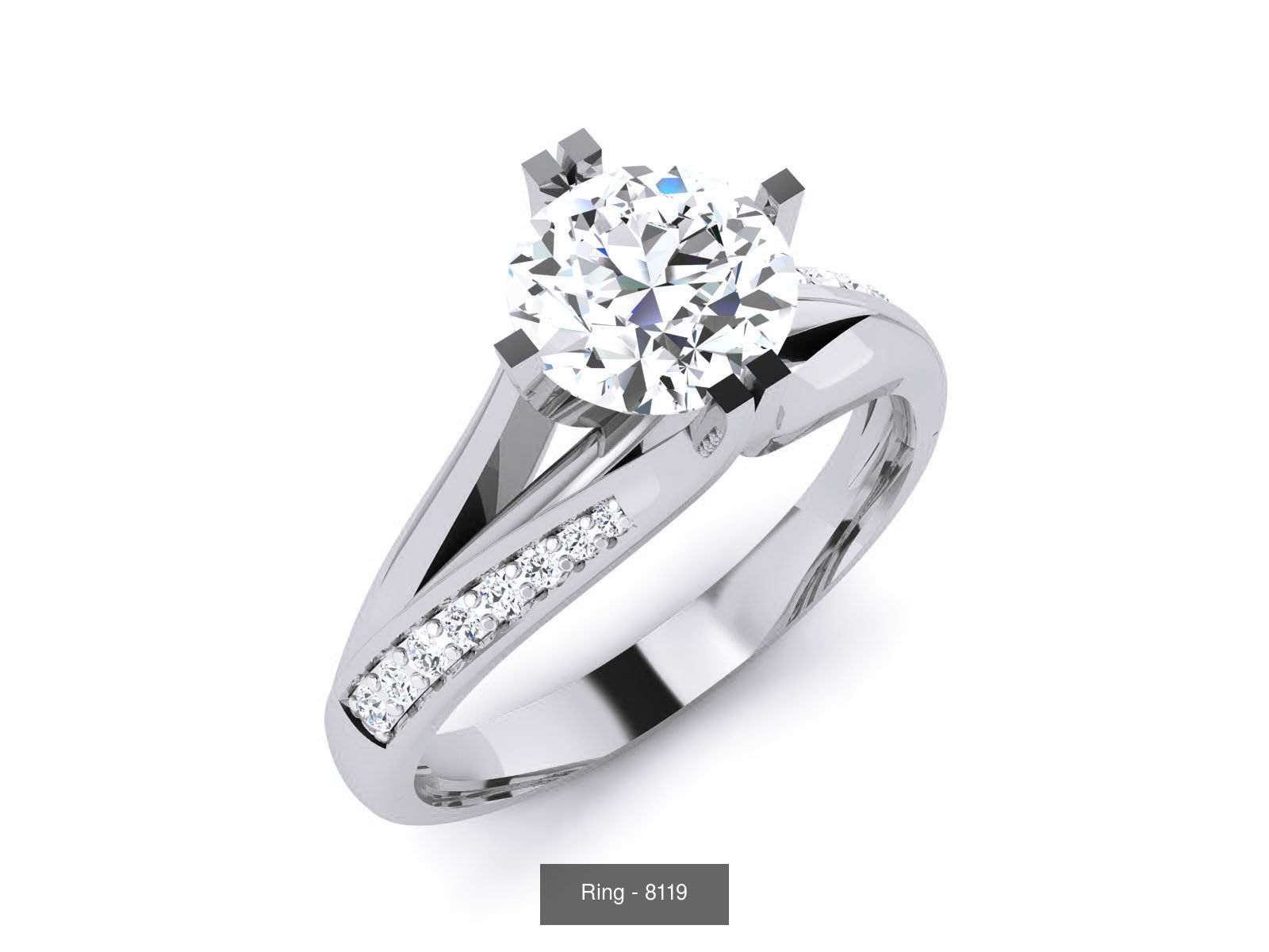 144 Solitaire Ring with 3dm render  details 3D Model Collection_76