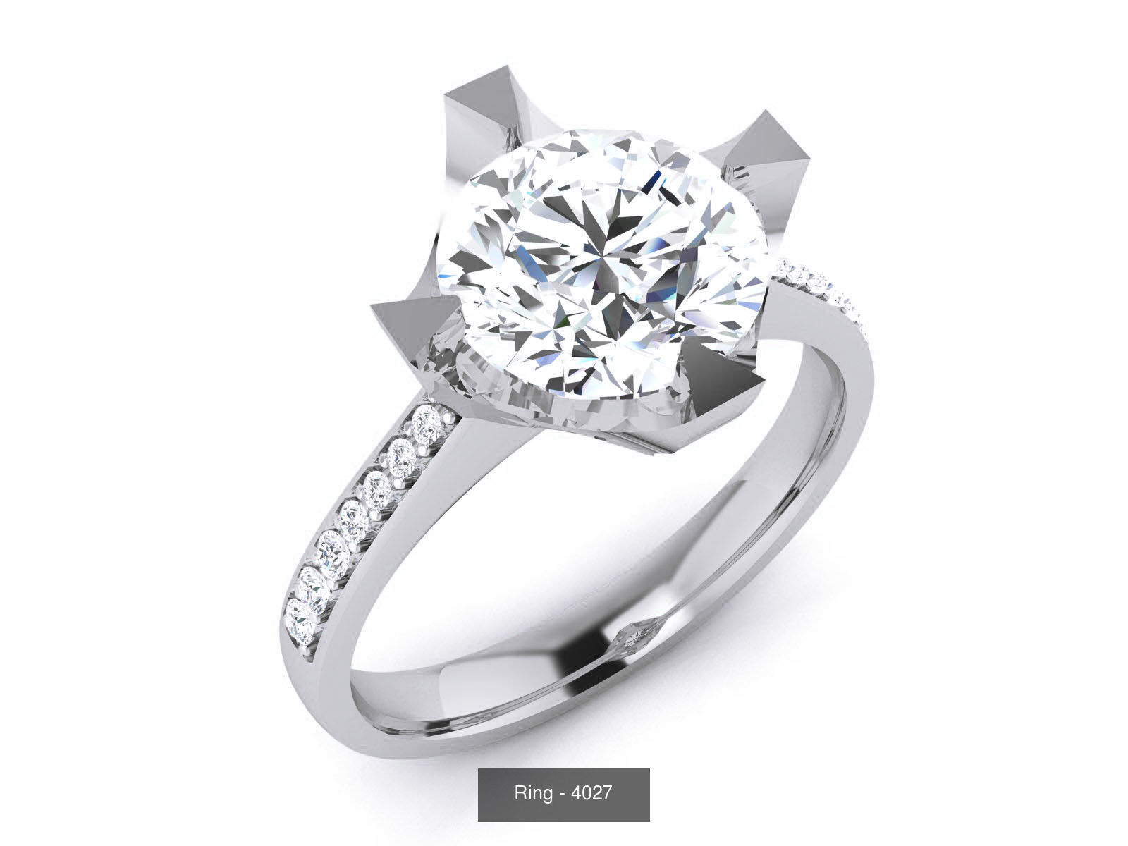 144 Solitaire Ring with 3dm render  details 3D Model Collection_125
