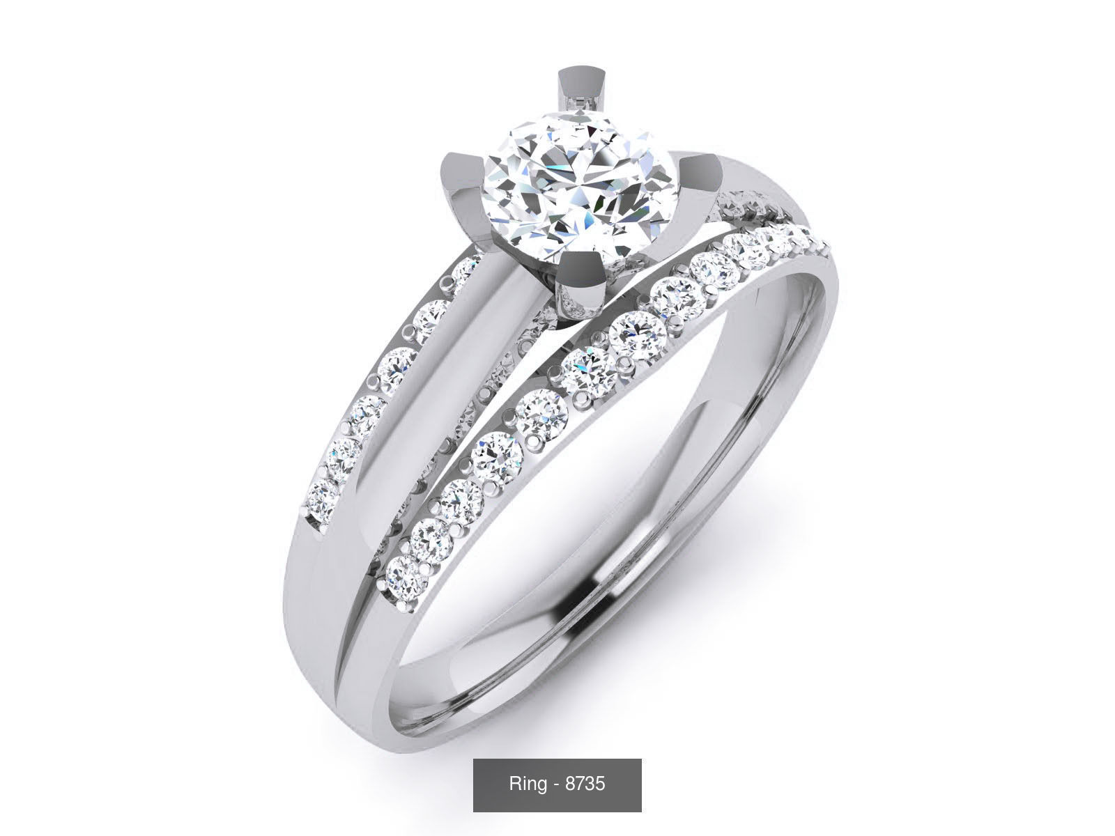 144 Solitaire Ring with 3dm render  details 3D Model Collection_53