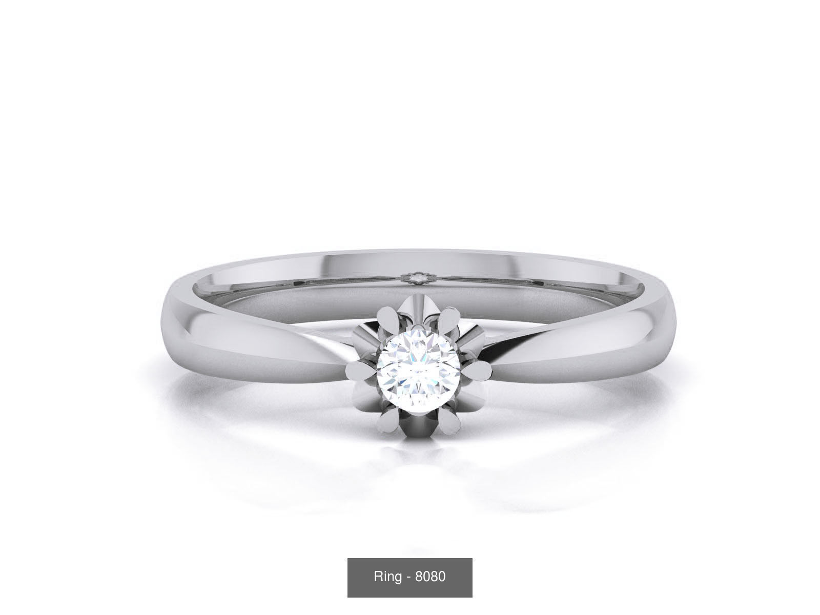 144 Solitaire Ring with 3dm render  details 3D Model Collection_157