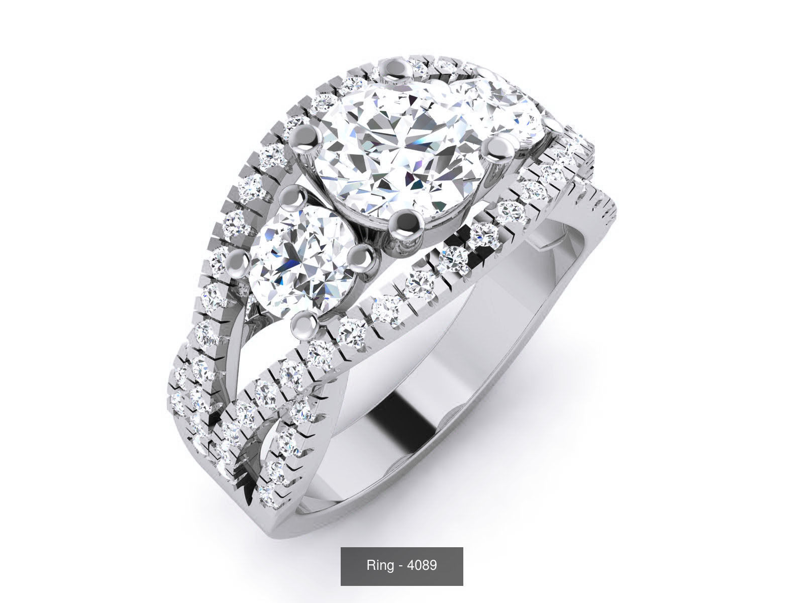 144 Solitaire Ring with 3dm render  details 3D Model Collection_120