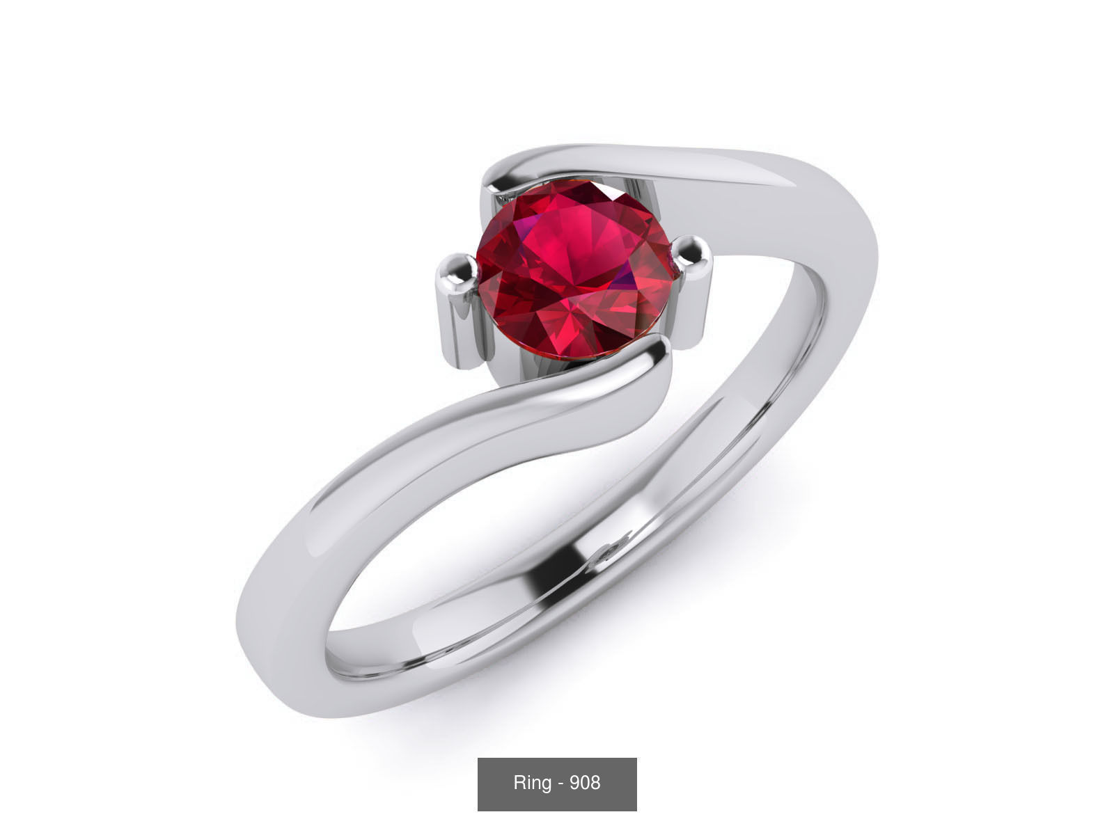 144 Solitaire Ring with 3dm render  details 3D Model Collection_160