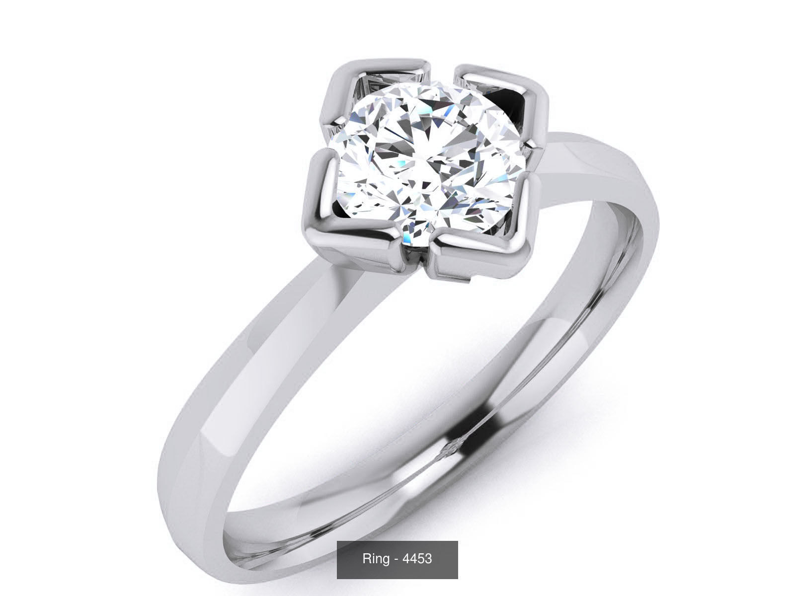 144 Solitaire Ring with 3dm render  details 3D Model Collection_83