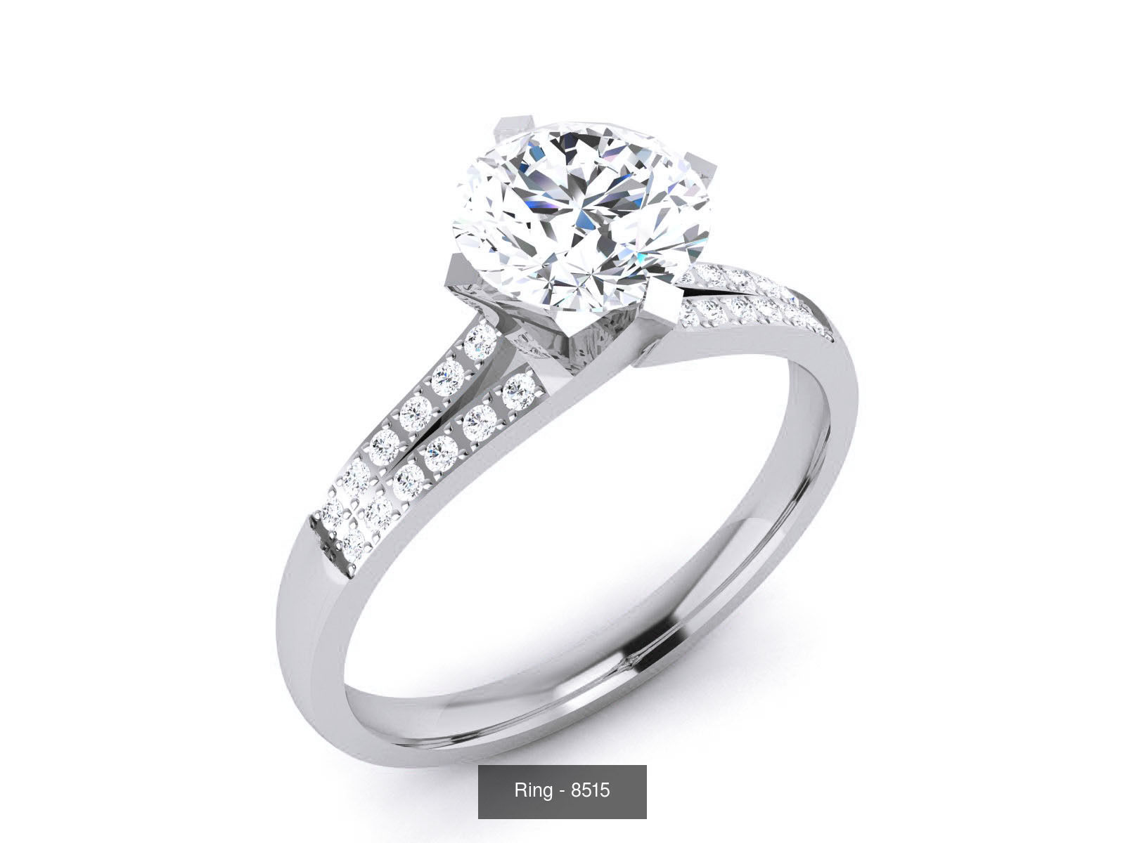 144 Solitaire Ring with 3dm render  details 3D Model Collection_62