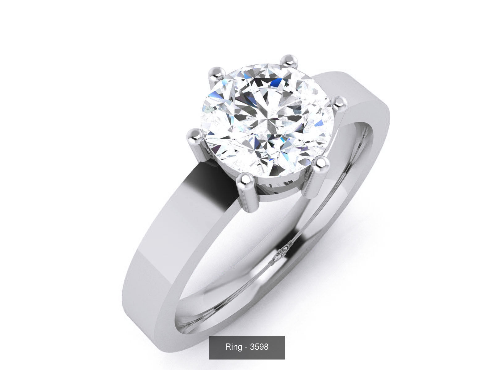 144 Solitaire Ring with 3dm render  details 3D Model Collection_135