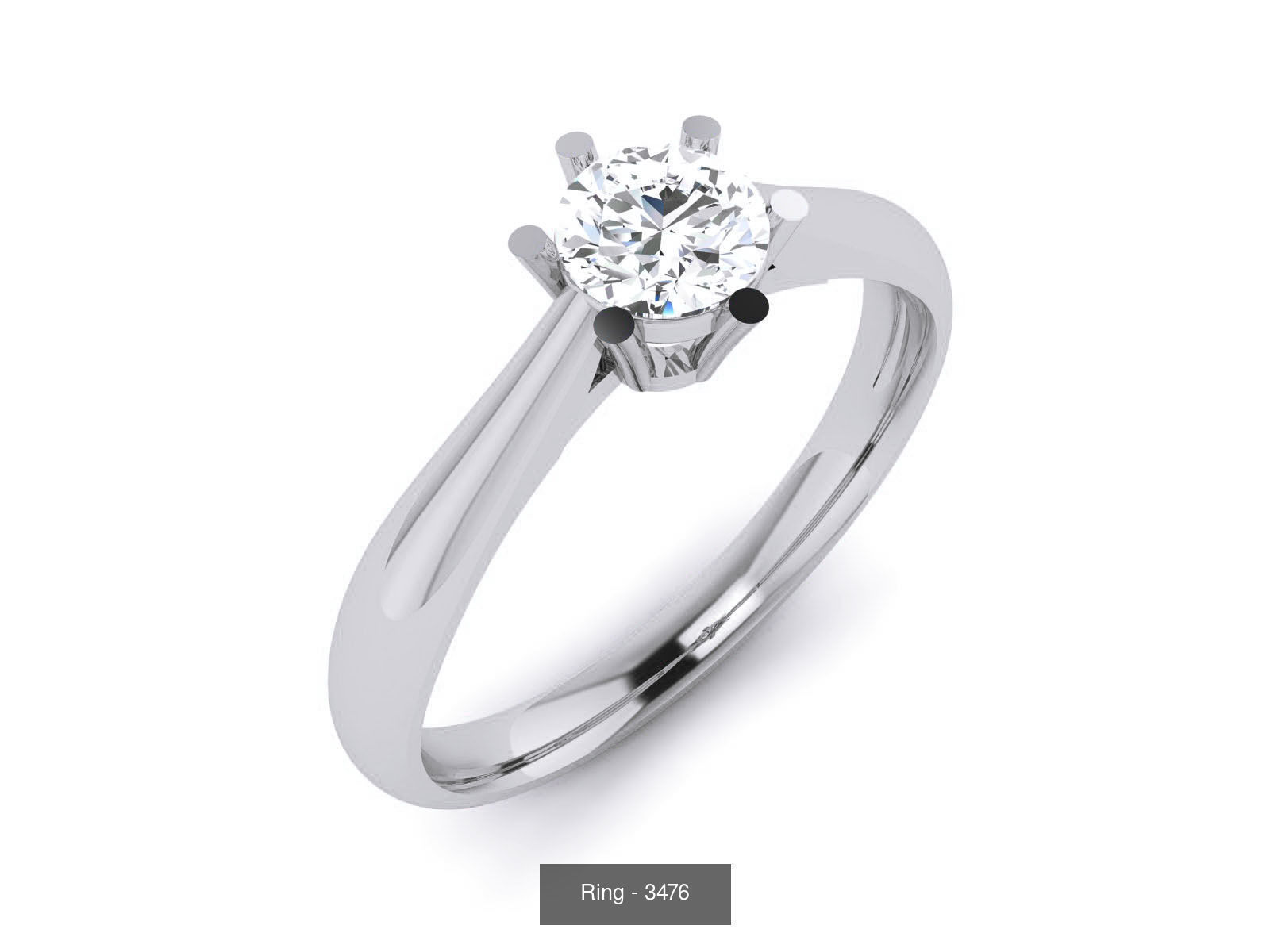 144 Solitaire Ring with 3dm render  details 3D Model Collection_138