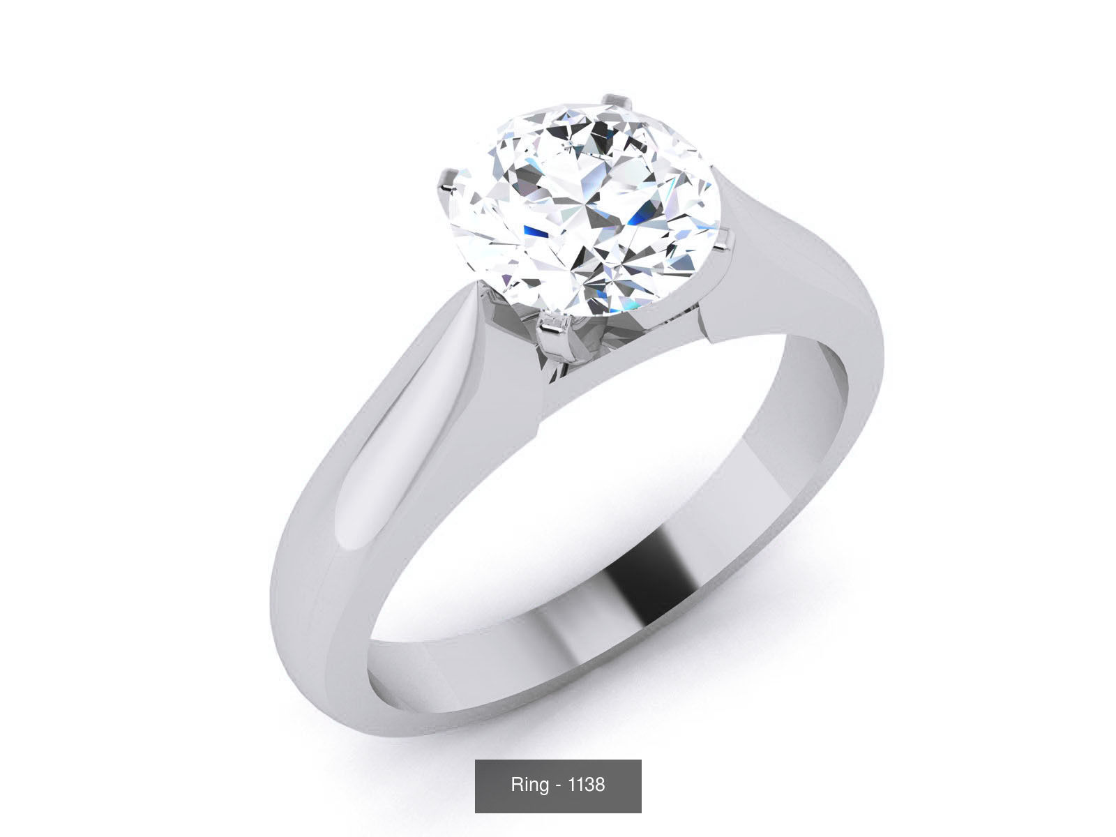144 Solitaire Ring with 3dm render  details 3D Model Collection_156