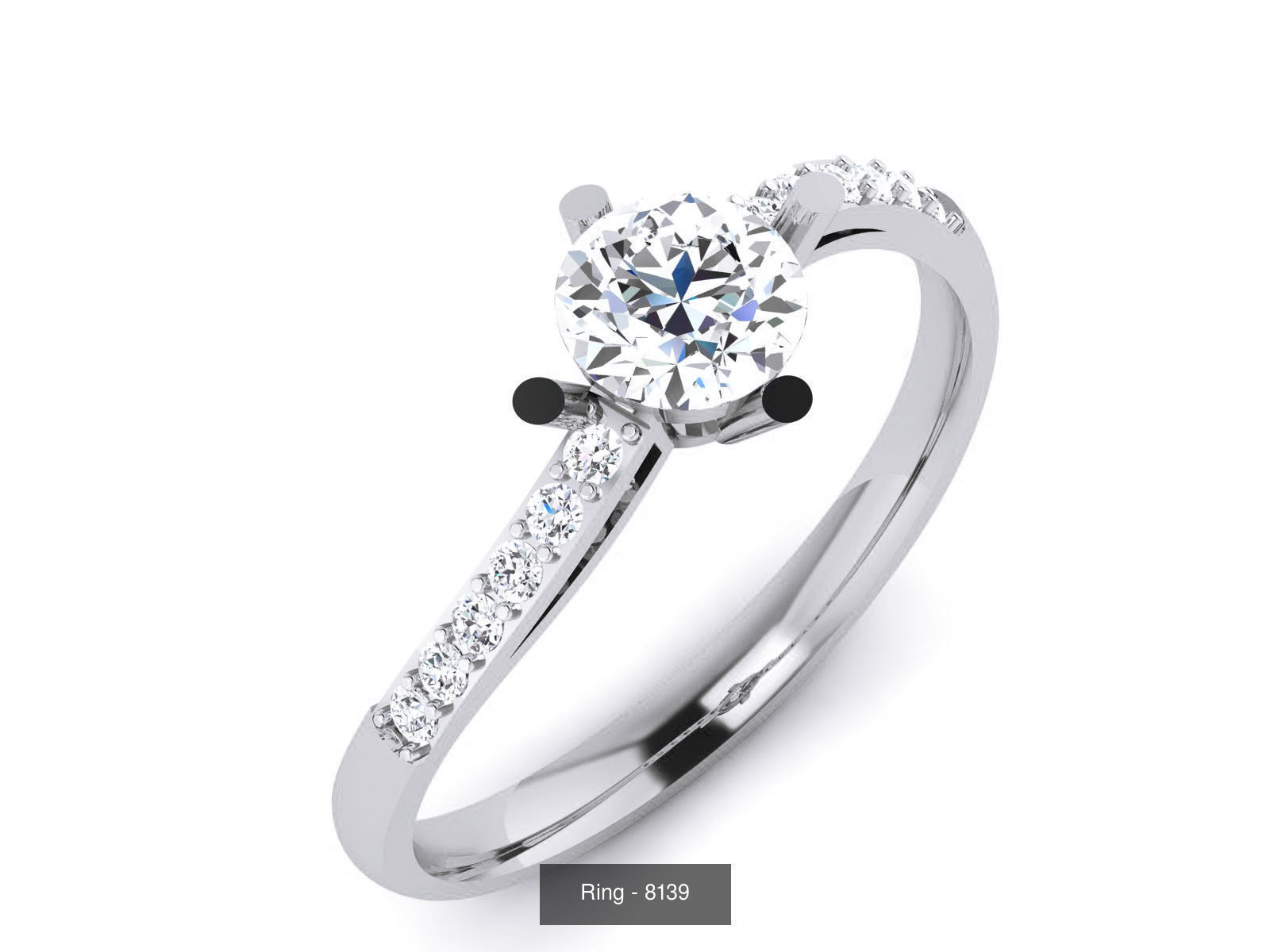 144 Solitaire Ring with 3dm render  details 3D Model Collection_73