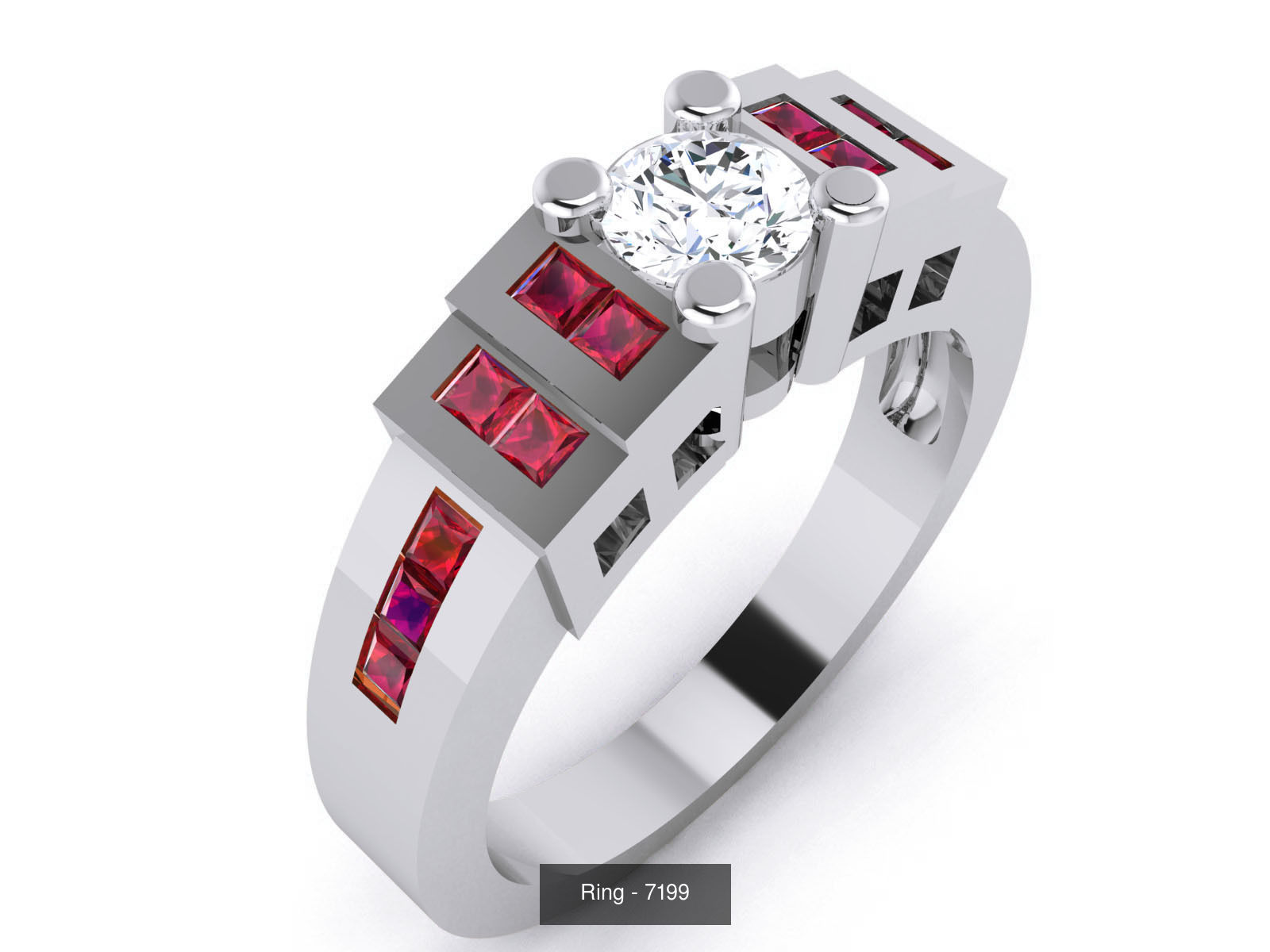 144 Solitaire Ring with 3dm render  details 3D Model Collection_78