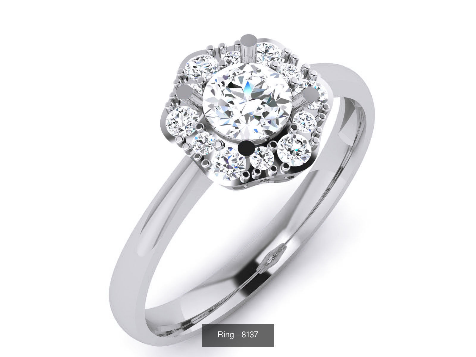 144 Solitaire Ring with 3dm render  details 3D Model Collection_74