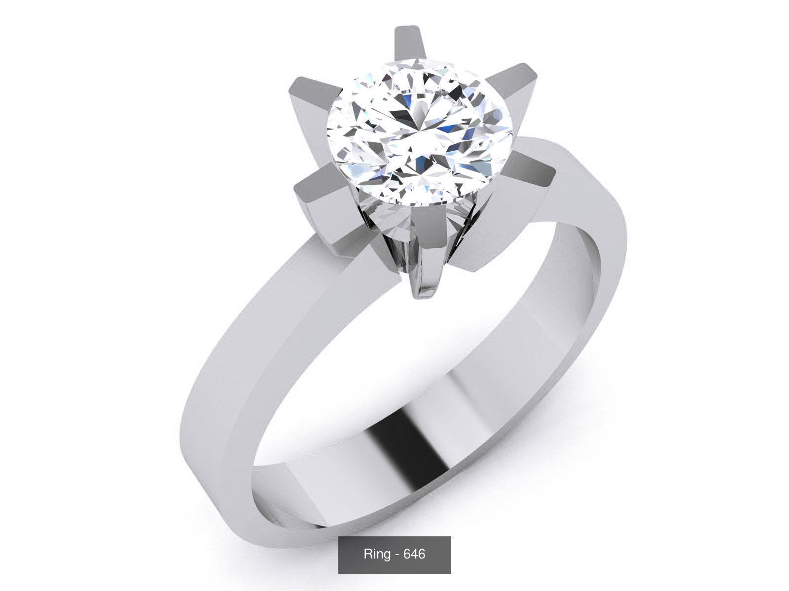 144 Solitaire Ring with 3dm render  details 3D Model Collection_81