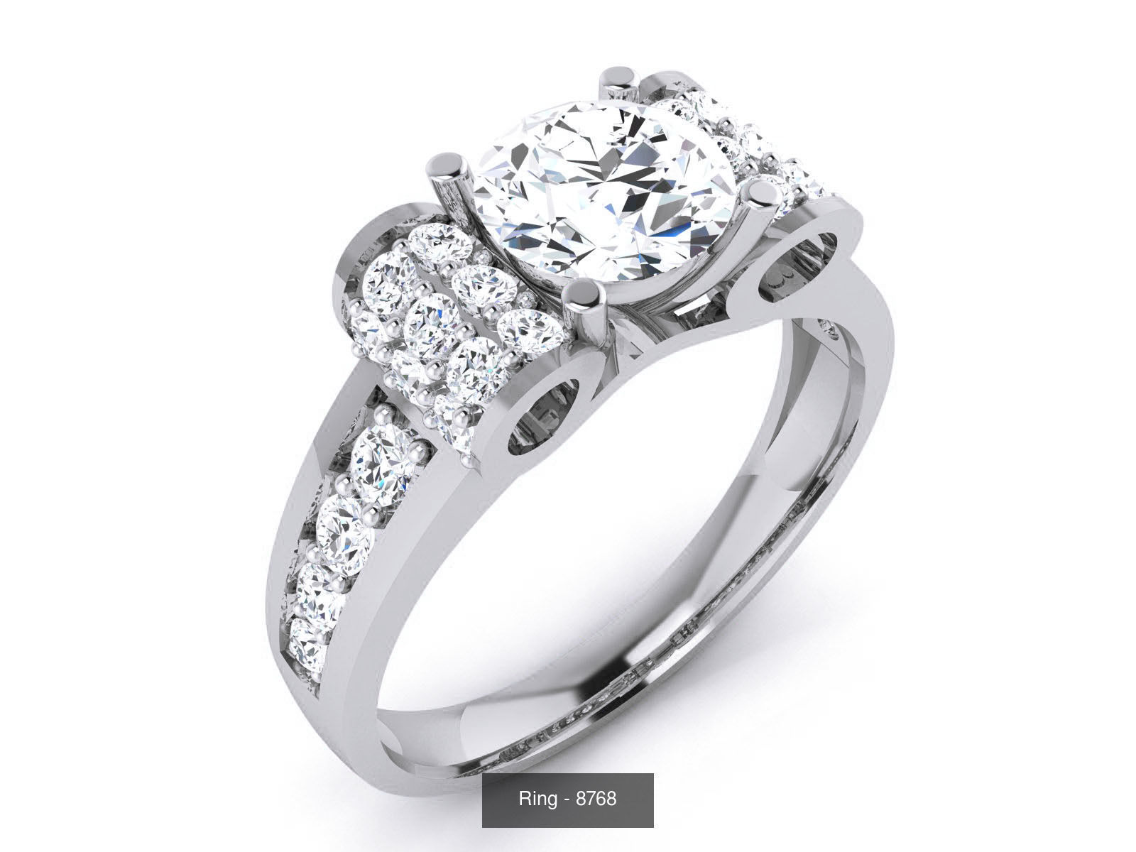 144 Solitaire Ring with 3dm render  details 3D Model Collection_49