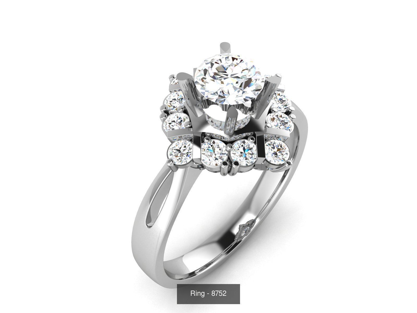 144 Solitaire Ring with 3dm render  details 3D Model Collection_51