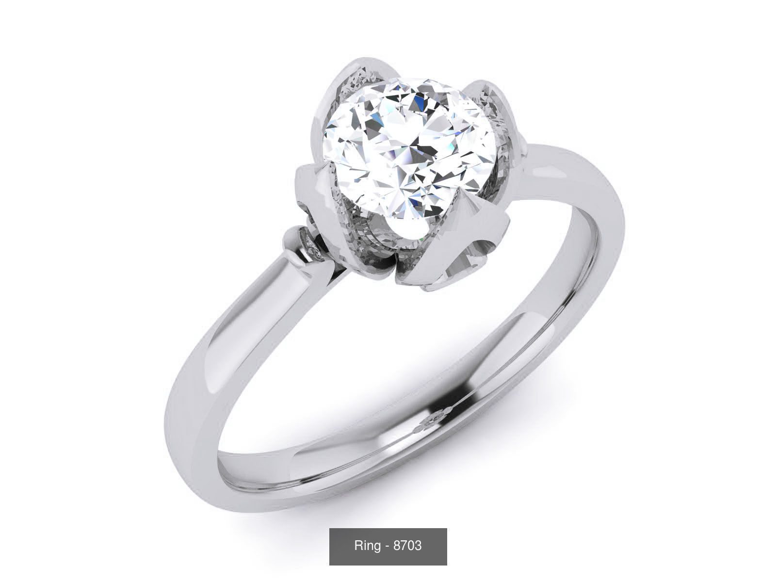 144 Solitaire Ring with 3dm render  details 3D Model Collection_56