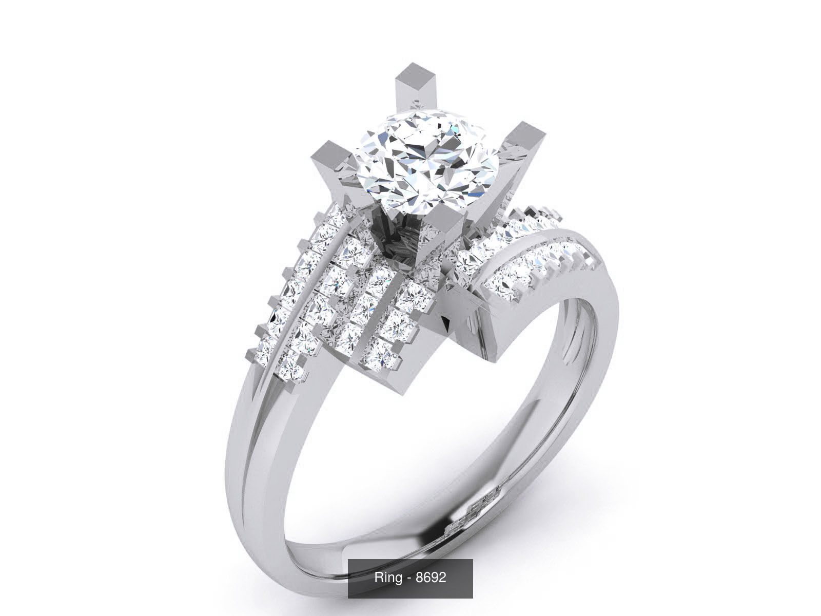 144 Solitaire Ring with 3dm render  details 3D Model Collection_57