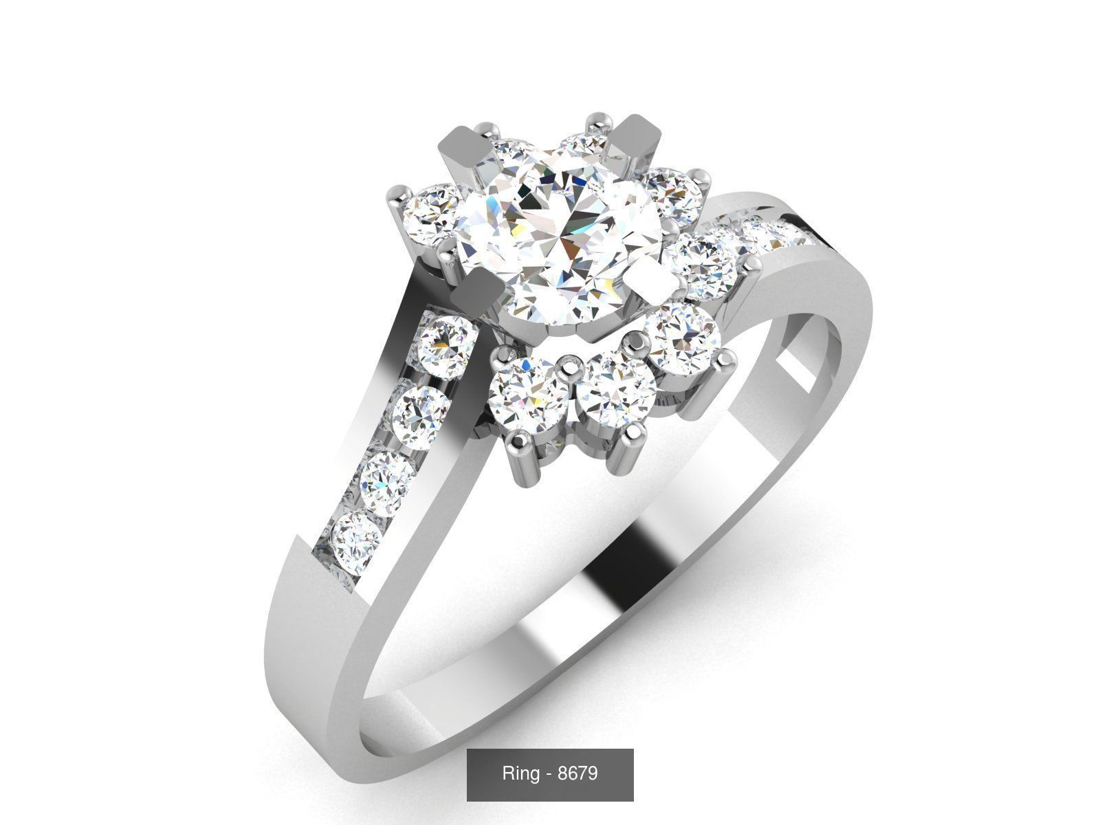 144 Solitaire Ring with 3dm render  details 3D Model Collection_60